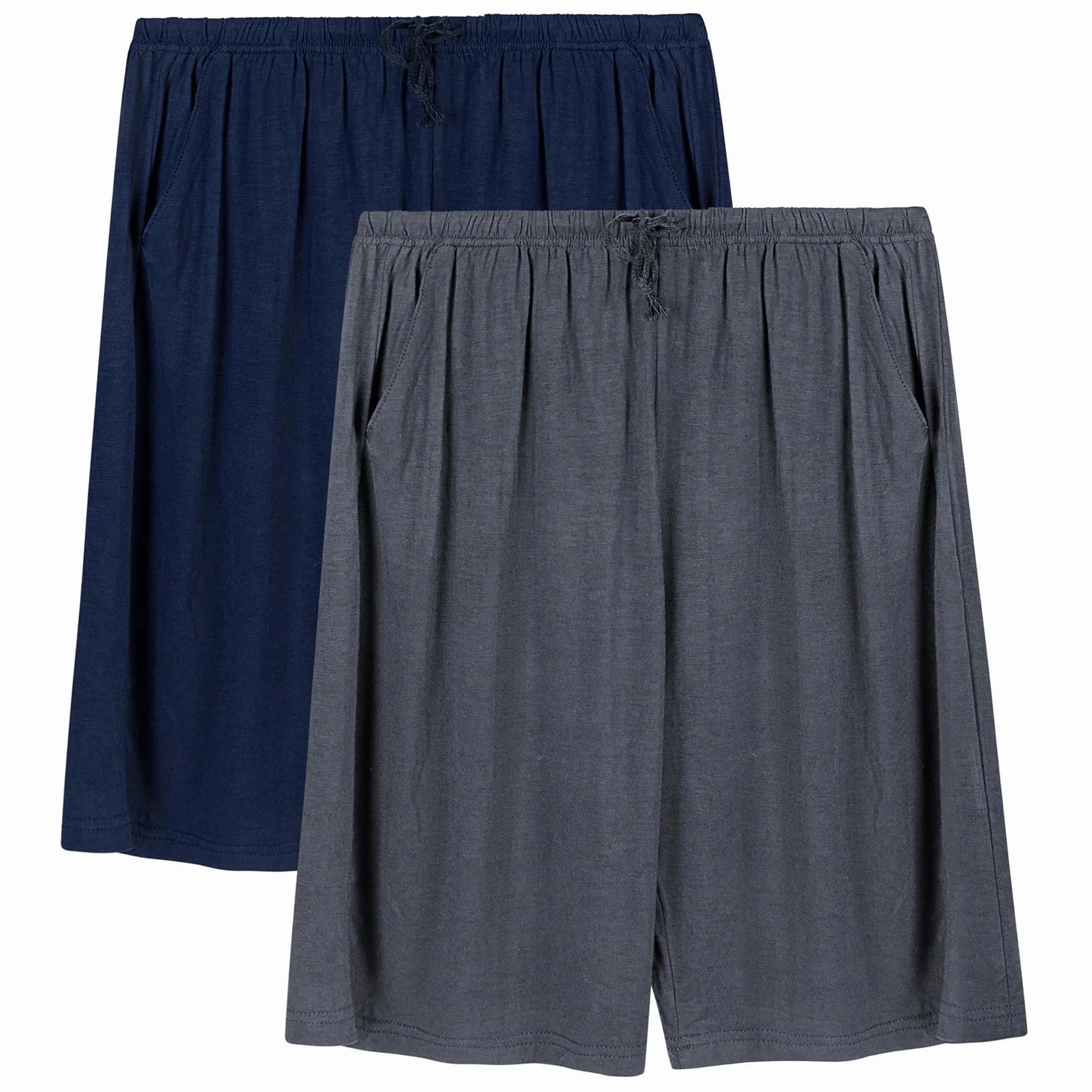 Chalier Cozy 2 Pezzi Pantaloni Corti Pigiama da Uomo Morbide Modal Shorts da Salotto Biancheria da Notte con Tasca e Girovita Regolabile