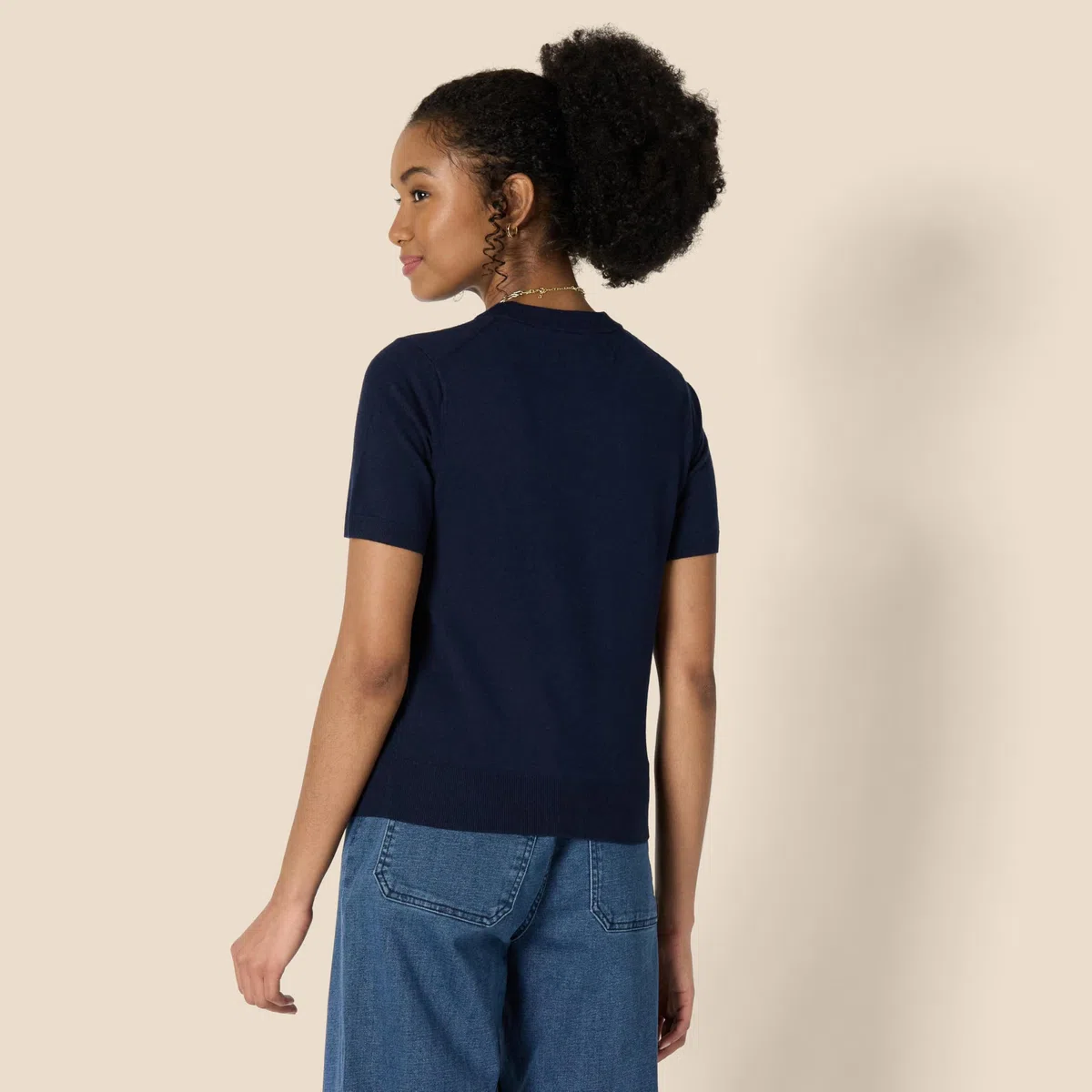 Amazon Essentials Maglia Pullover a Maniche Corte, Vestibilità Regolare Donna