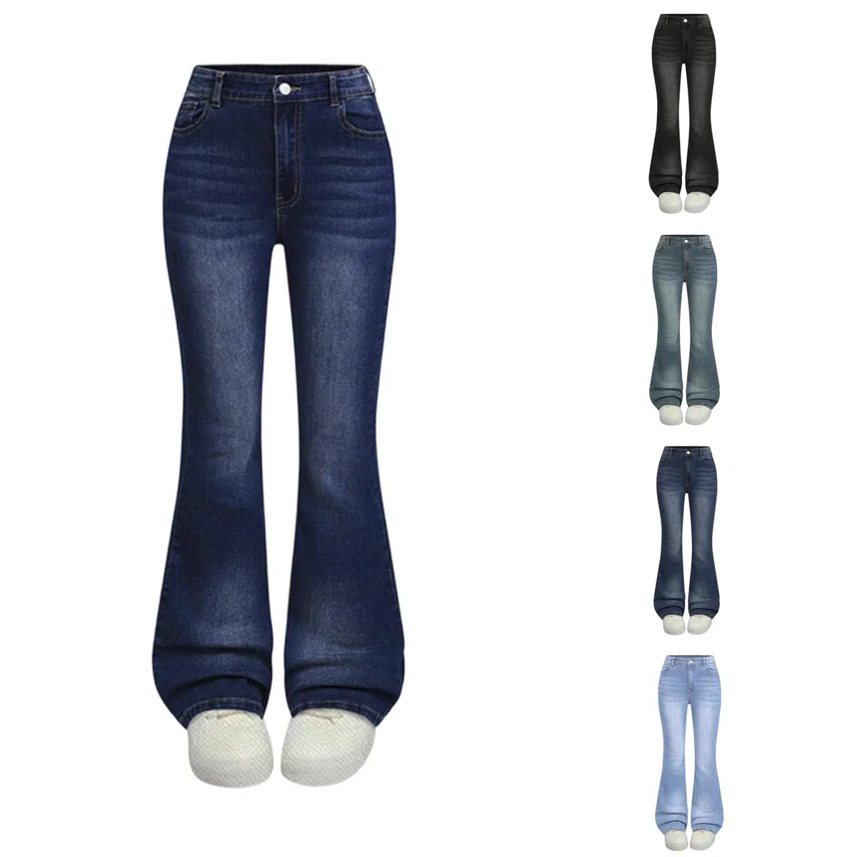 Generico Jeans Bambina A Zampa Comodi Pantaloni in Denim Attillati, Pantaloni Jeans Ragazze Elasticizzati Abbigliamento Casual alla per Adolescenti, Tessuto Cuciture Resistenti