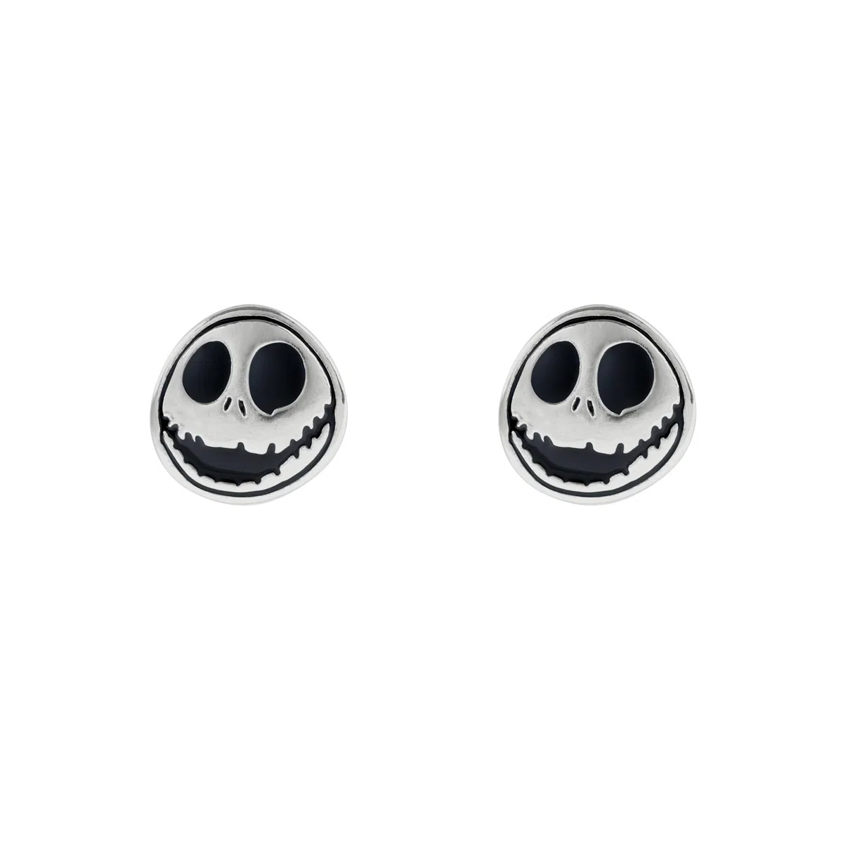 Orecchini a vite rotondi di Jack Skellington da Incubo prima di Natale, taglia unica, ottone, non è una pietra preziosa