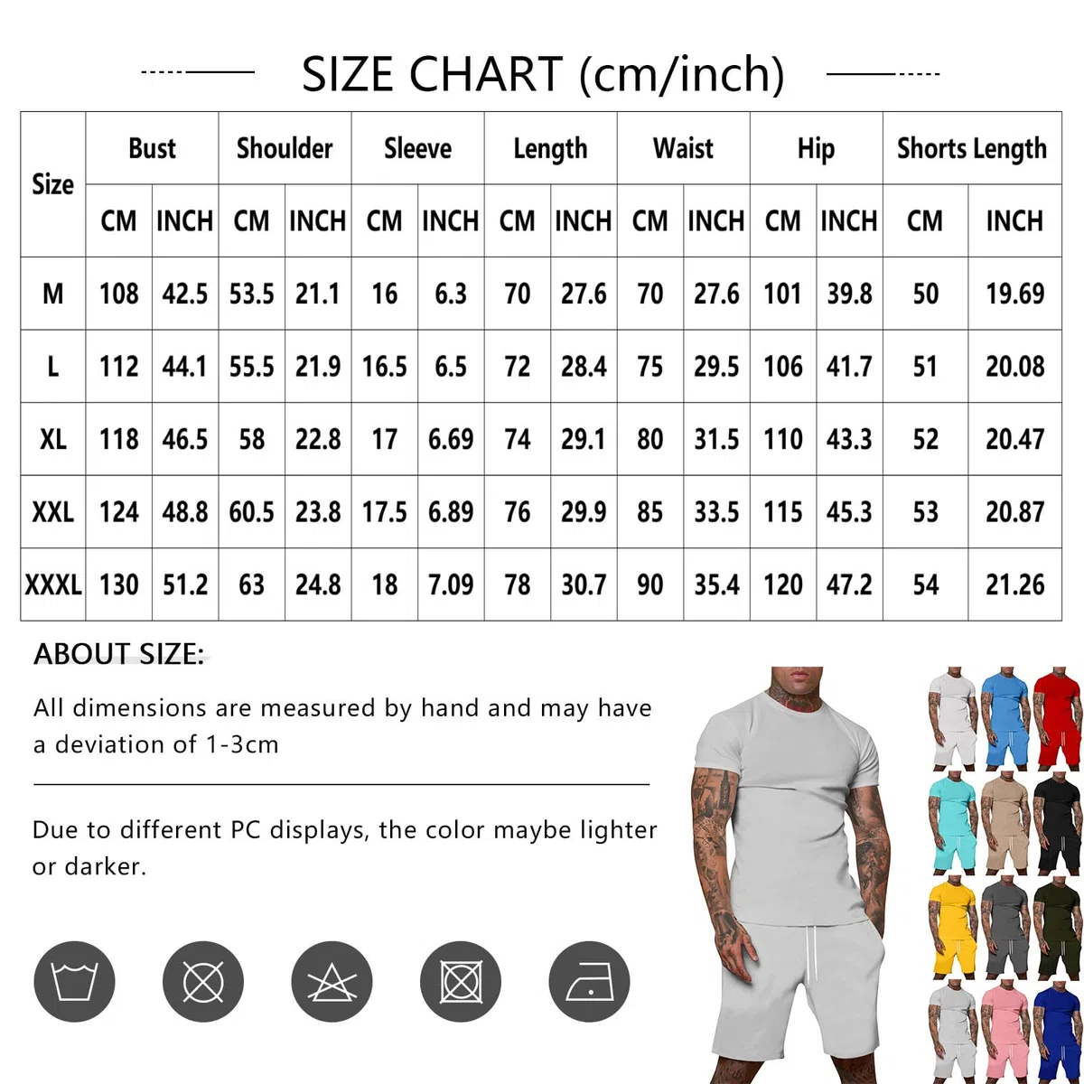 Tuta da jogging da uomo, estiva, 2 pezzi, maglietta e pantaloncini, per il tempo libero, 2 pezzi, casual, slim fit, set corto da uomo