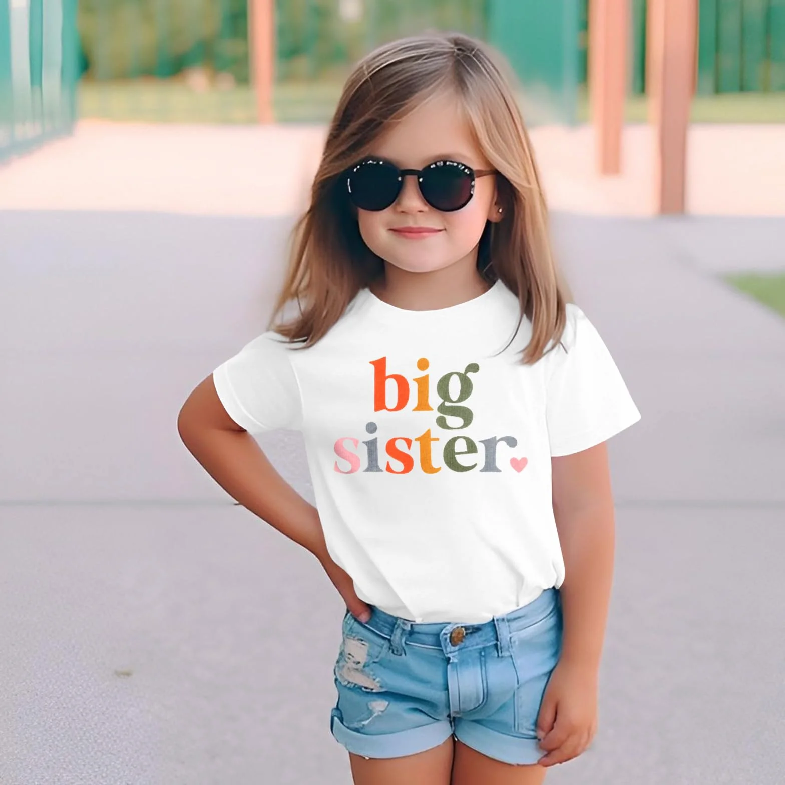 Big Sister Shirt Baby Annuncio per ragazze Vestito Grande Sorella Maglietta estiva a maniche corte Top Promoted to Big Sister Tees Dolce girocollo Camicia in cotone