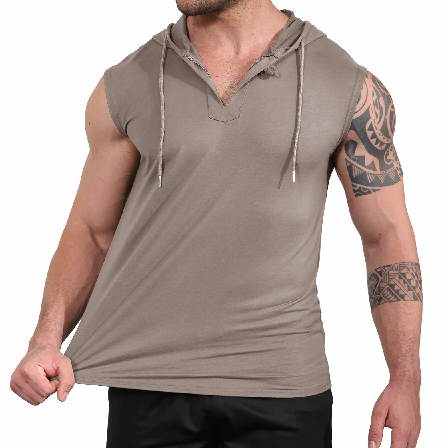 Canotta Palestra Uomo Estiva Cotone Canottiera Felpa con Cappuccio Senza Maniche T-Shirts Bodybuilding Sportiva Tank Top M-3XL