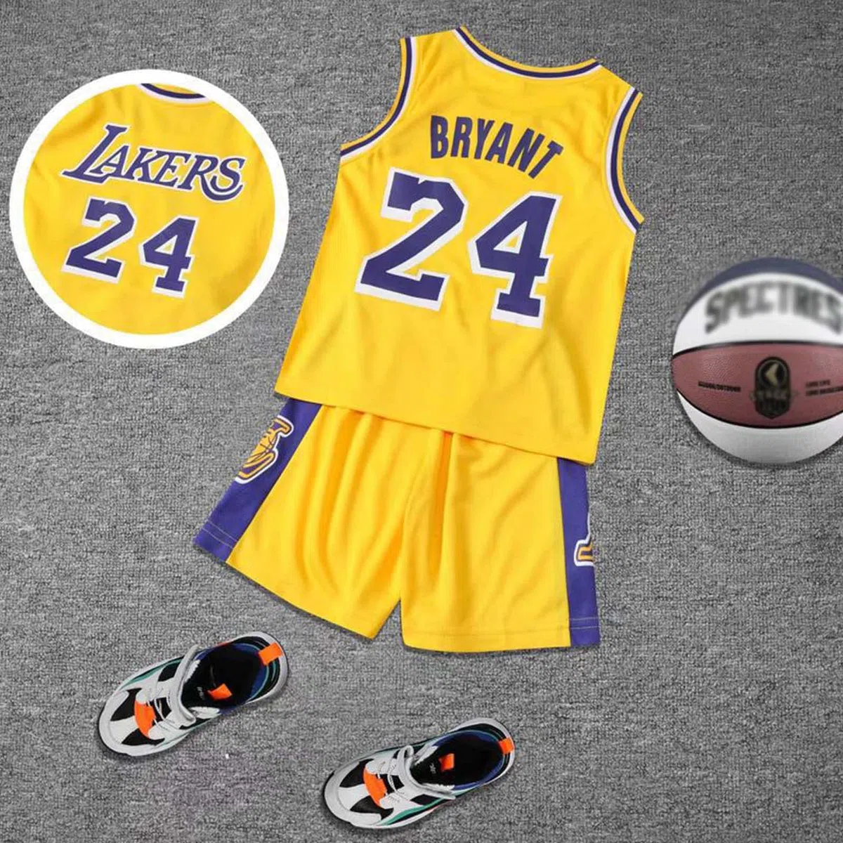 Kit di Maglia da Basket Bambini Fans Jersey Boys Sportswear Gilet da Basket Senza Maniche Top e Pantaloncini Sport Set Tuta Estiva Regali per Ragazzi Grils