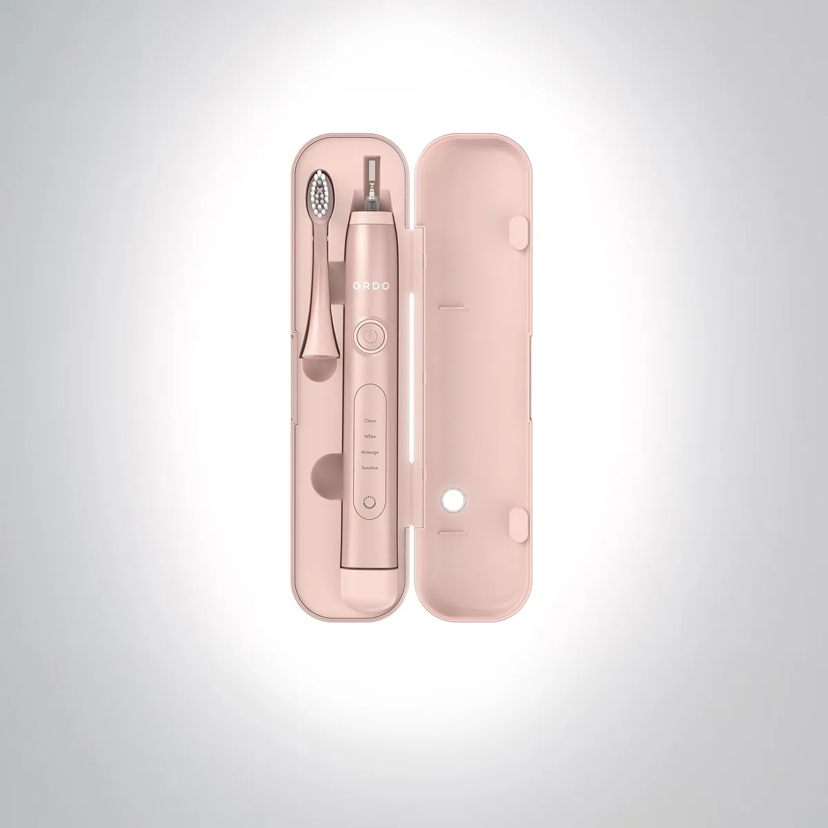 Sonic+ Custodia da viaggio di ricarica, Oro rosa, compatto, moderno