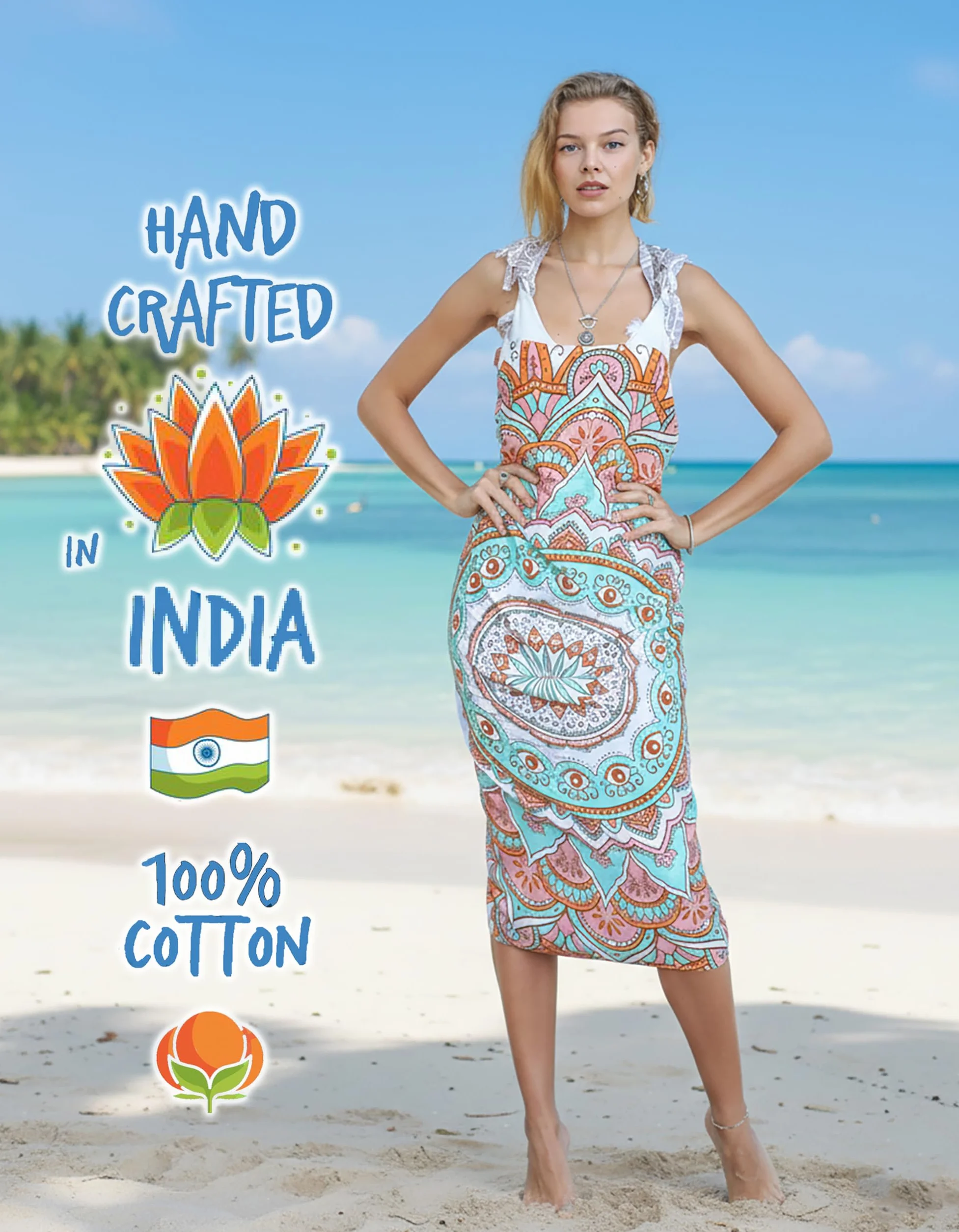 Pareo Da Spiaggia Donna Grande Lungo Frangia Sarong Xxl Bohemian Copricostumi Da Mare Bikibi Cover Up Tunica Sclarpa Gonna Decorazione Murale Arazzo Da Parete 180X120Cm Rayon Fatto In India