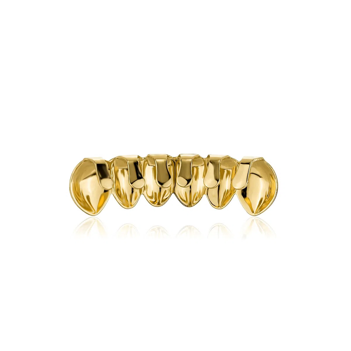 Griglie dentali da uomo Hip Hop da uomo per i tuoi denti, placcate in oro 18 carati, 6 tappi per denti, set per uomini e donne, accessori per costume da rapper, gioielli con barre di stampaggio