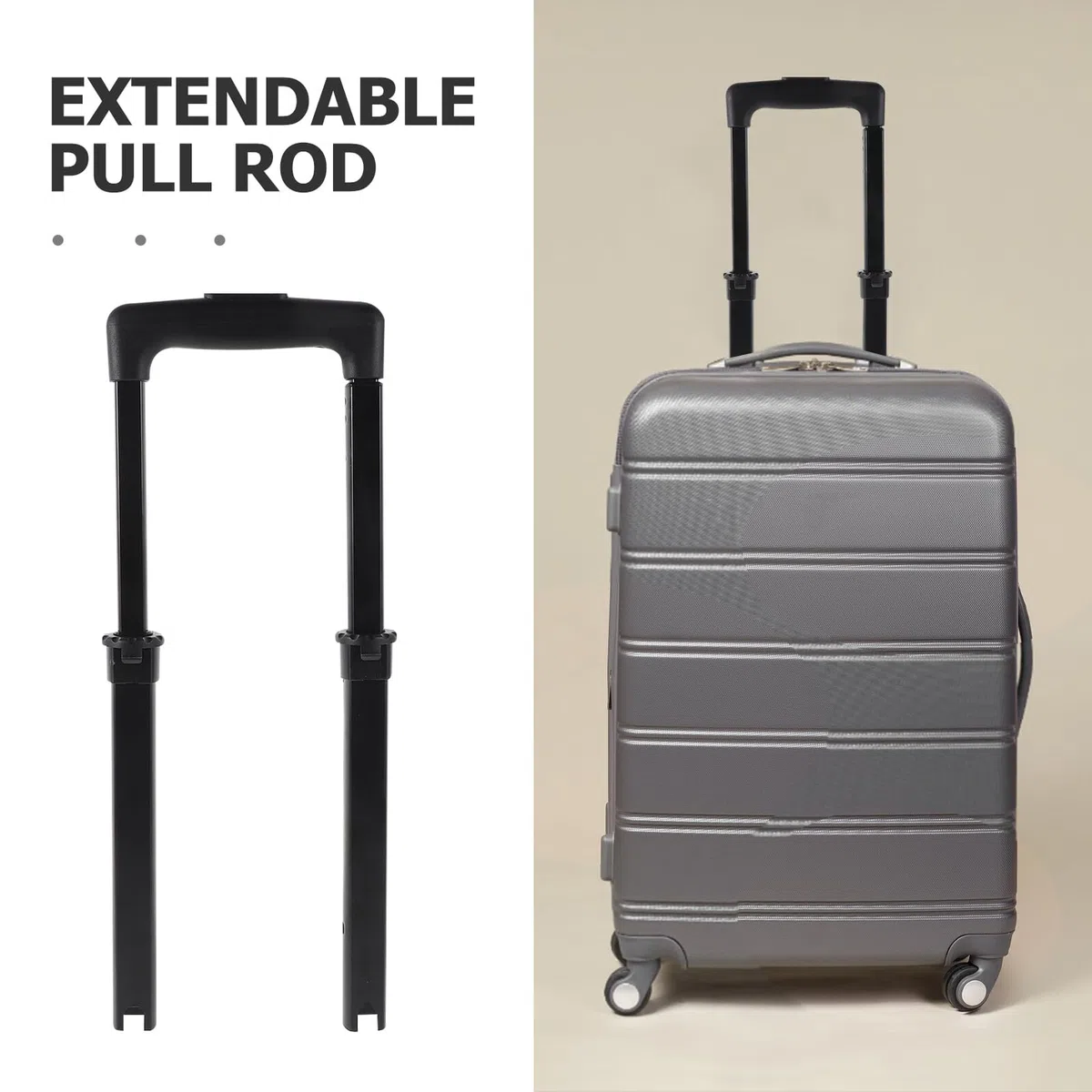 Maniglia Telescopica in Metallo per Valigia con Asta Estraibile Stabile e Leggera Ricambio Resistente per Trolley da Viaggio Elegante e Funzionale