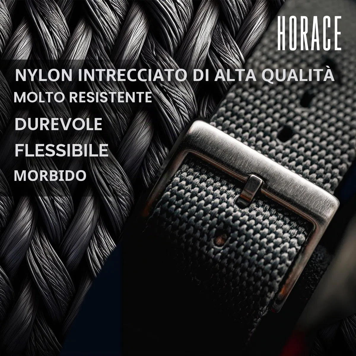 HORACE Cinturino Orologio NATO 20mm Nylon Morbido – Compatibile con Omega x Swatch MoonSwatch – Strumenti Inclusi