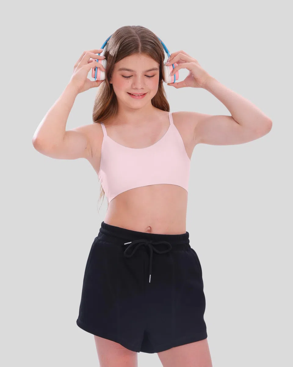 SALIA GIRL Reggiseni Sportivi con Imbottitura Fissa Morbida per Ragazze, Senza Cuciture, Ideali per Adolescenti dai 10 ai 14 Anni, con Spalline Regolabili