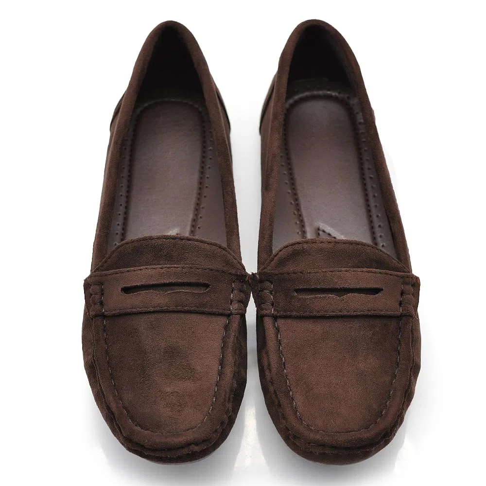 IF Fashion Scarpe Mocassini Slip On Loafers Morbidi Donna con Strass Pietri Camoscio Scamosciato FT245