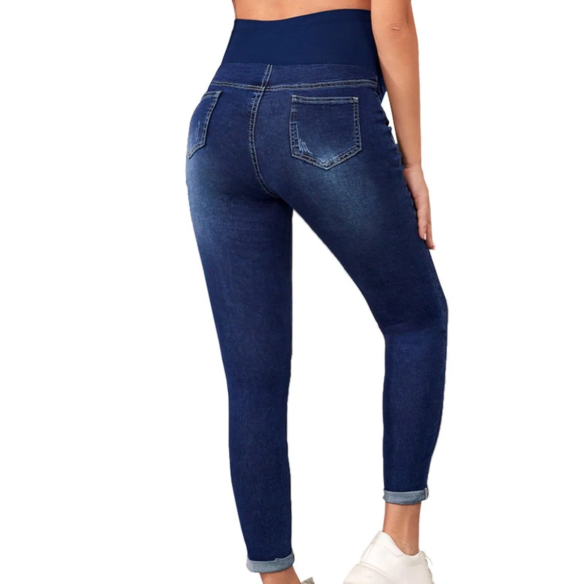 Jeans premaman da donna, skinny, supporto elasticizzato, a vita alta, elasticizzati, casual, comodi, morbidi, jeans lunghi in denim