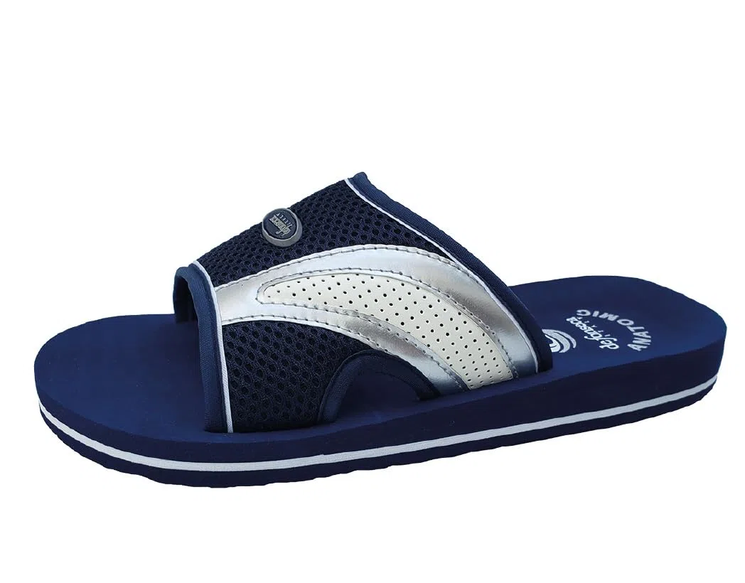 Generico de fonseca Pantofole Ciabatte Mare Uomo con Fascia, Blu o Nero - Mod. AMALFI P M57