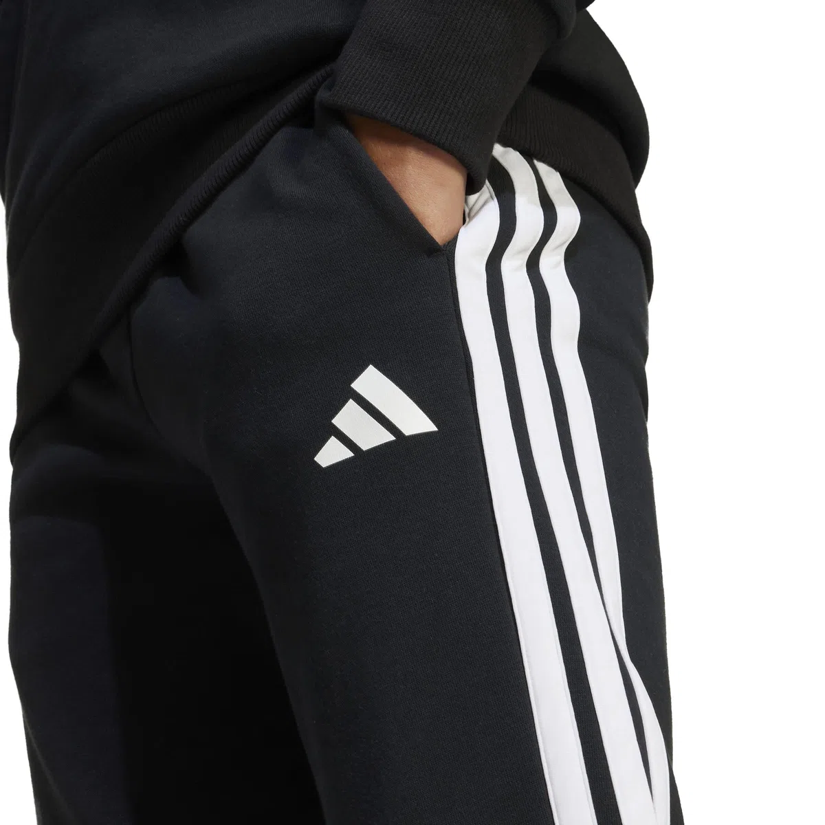 Adidas - Seasonal Essentials Tiberio 3 Stripes Fleece Pant, Pantaloni Unisex - Bambini e Ragazzi