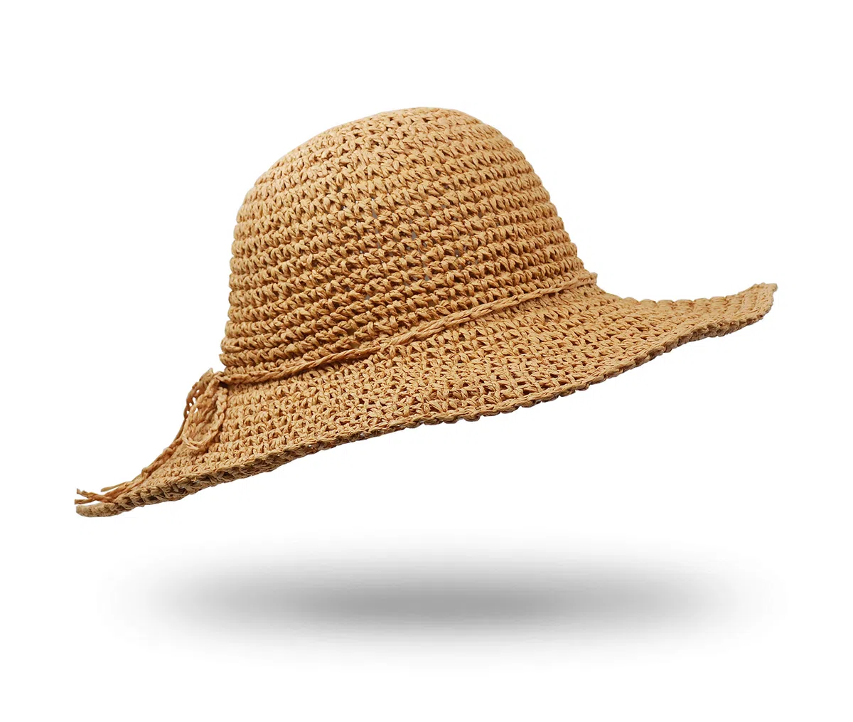 UltraKey Cappello di Paglia, Fatto a Mano Spiaggia Larga Cappello Pieghevole all'aperto Cappello da Spiaggia Copricapo per Adulti Bambini Uomo Donna