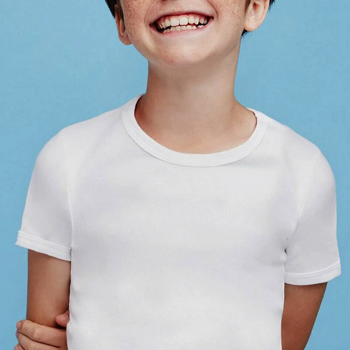 Ellepi 6 Canotte o Magliette Intime Bimbo in Puro Cotone Anallergico con Cuciture Comfort Colore Bianco.