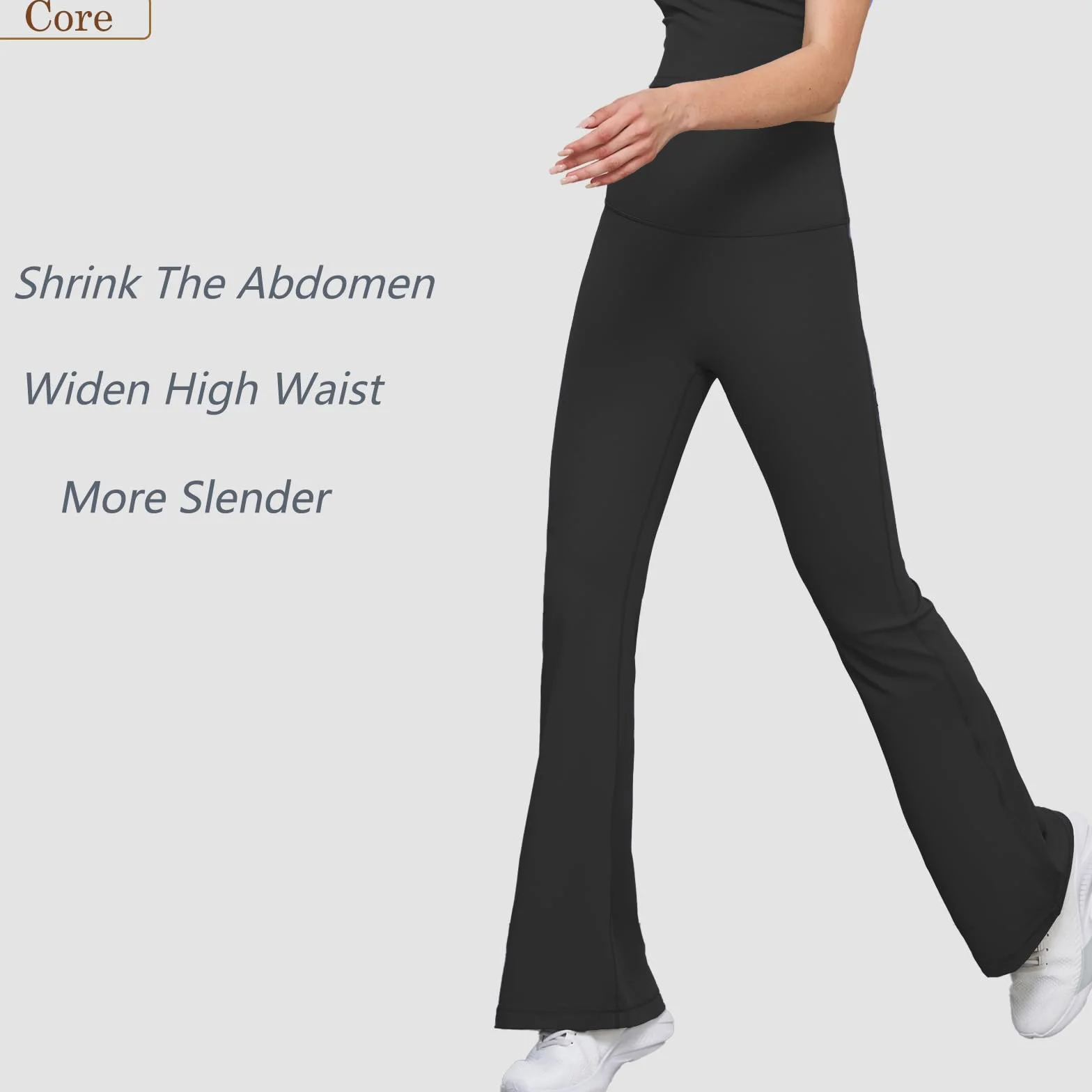 Pantaloni da Yoga Donna a Zampa Vita Alta Controllo della Pancia Pantaloni Elasticizzati Pilates Danza Palestra Leggings Eleganti Sportivi Fitness Casual Allenamento