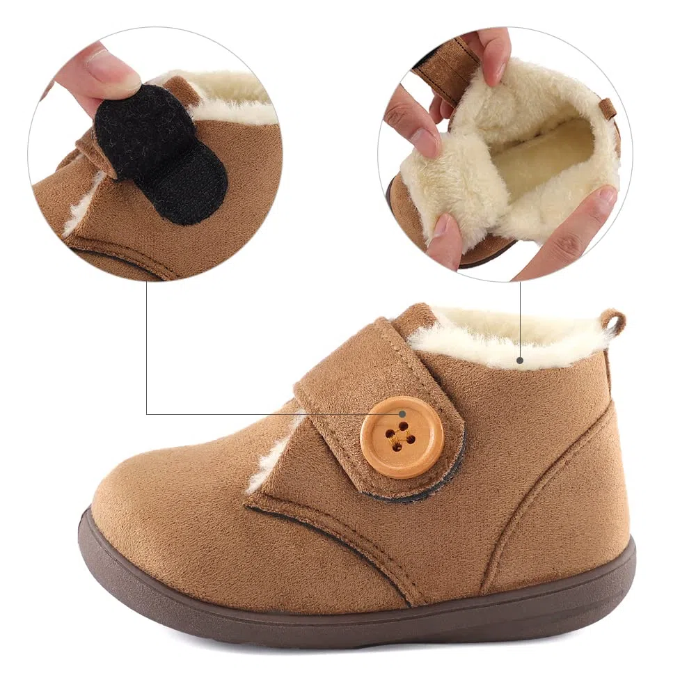 MK MATT KEELY Scarpe Invernali da Bimbo Caldi Stivaletti Neonato in Peluche Unisex-Bambini 1-4 Anni