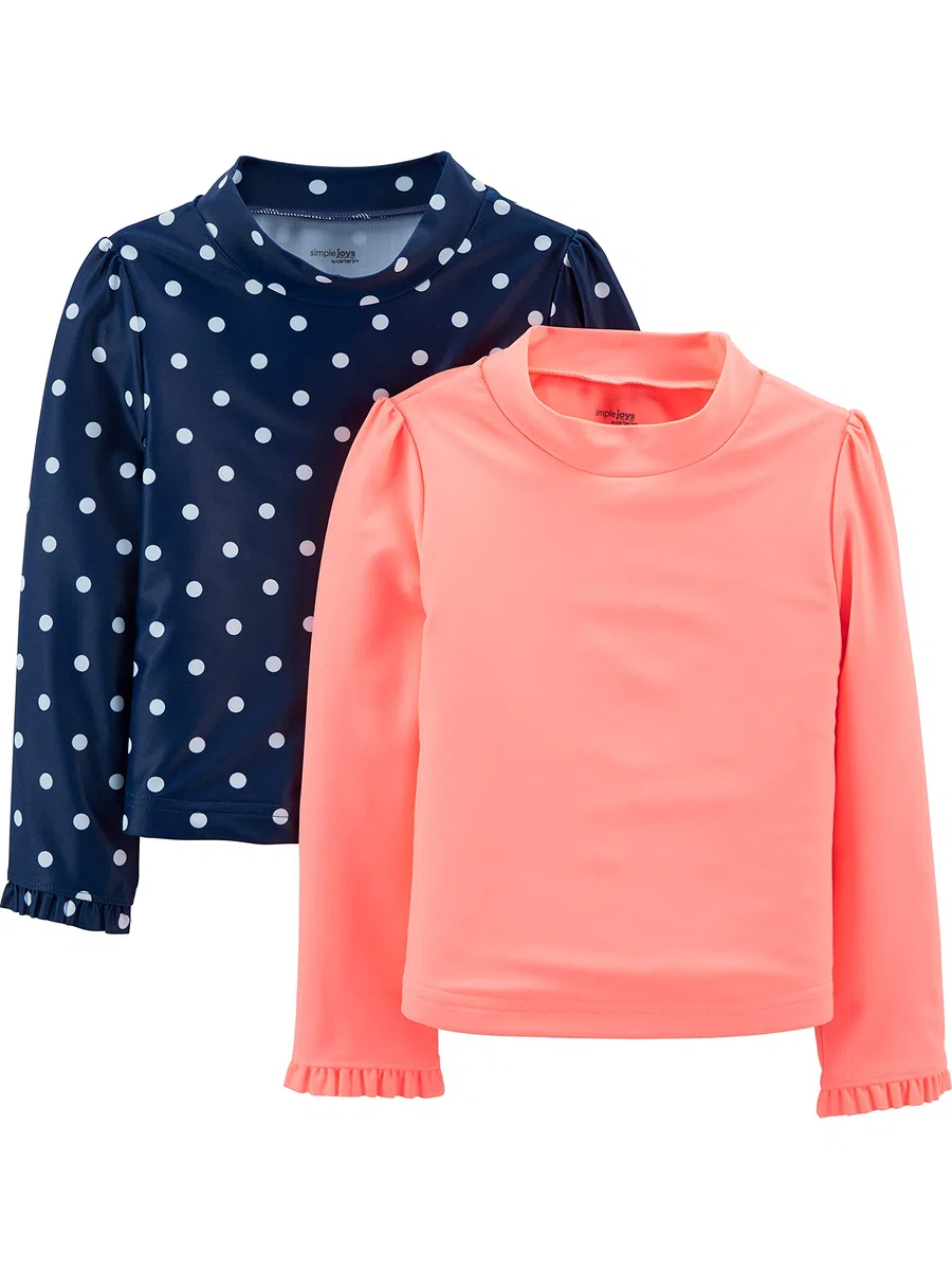 Simple Joys by Carter's 2-Pack Assorted Rashguard Sets Maglietta Rash Guard Bimbo 0-24 (Pacco da 2)