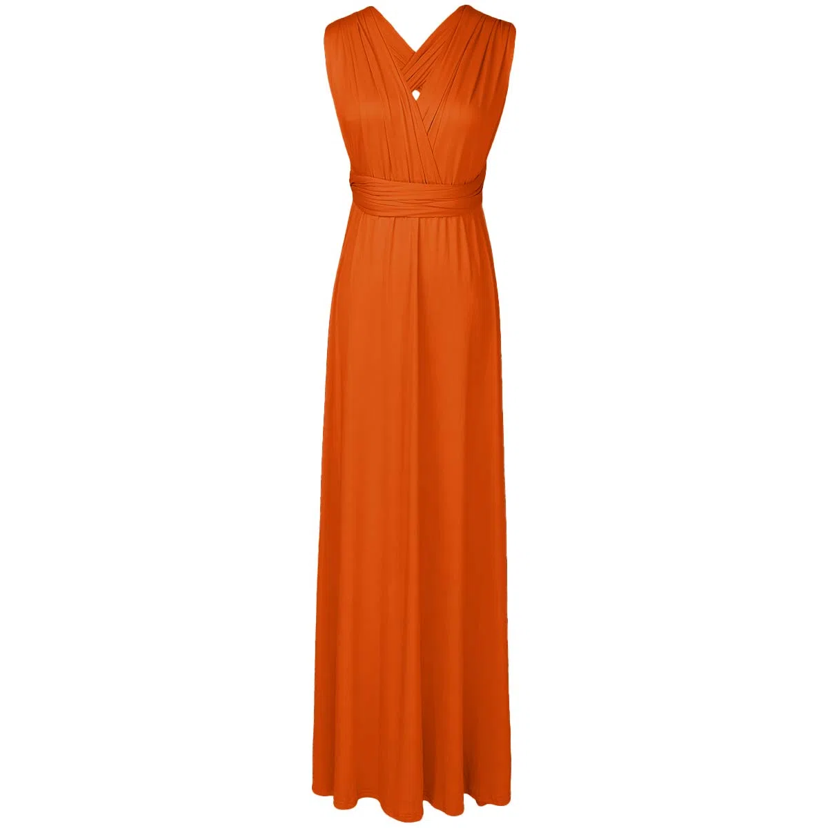 FYMNSI Donna Transformare Infinity Vestito Lunghe Senza Schienale Scollo a V Vita Alta Senza Maniche Multiway Avvolgere Damigella d' Onore Formale Maxi Abito da Sera Matrimonio Banchetto