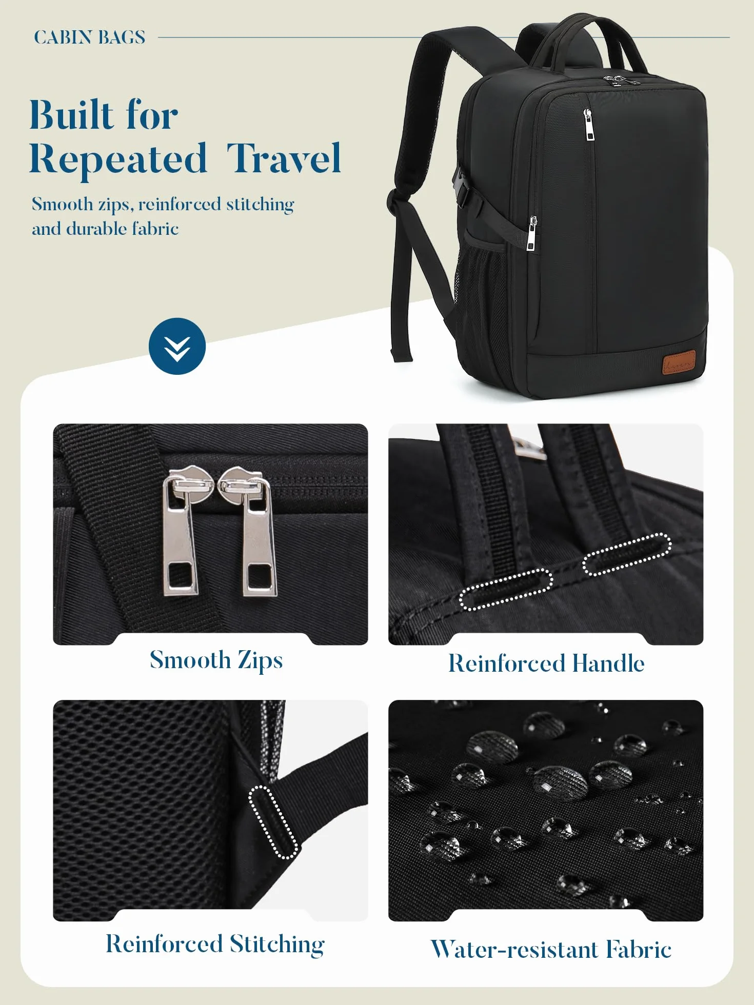 Zaino per Ryanair 40x30x20 Zaino da Viaggio 40x20x25 Aereo Bagaglio a Mano 45x36x20 Antifurto Borsa Zaini Porta Pc per Easyjet Wizz Air Vueling, con Portabottiglie D'acqua