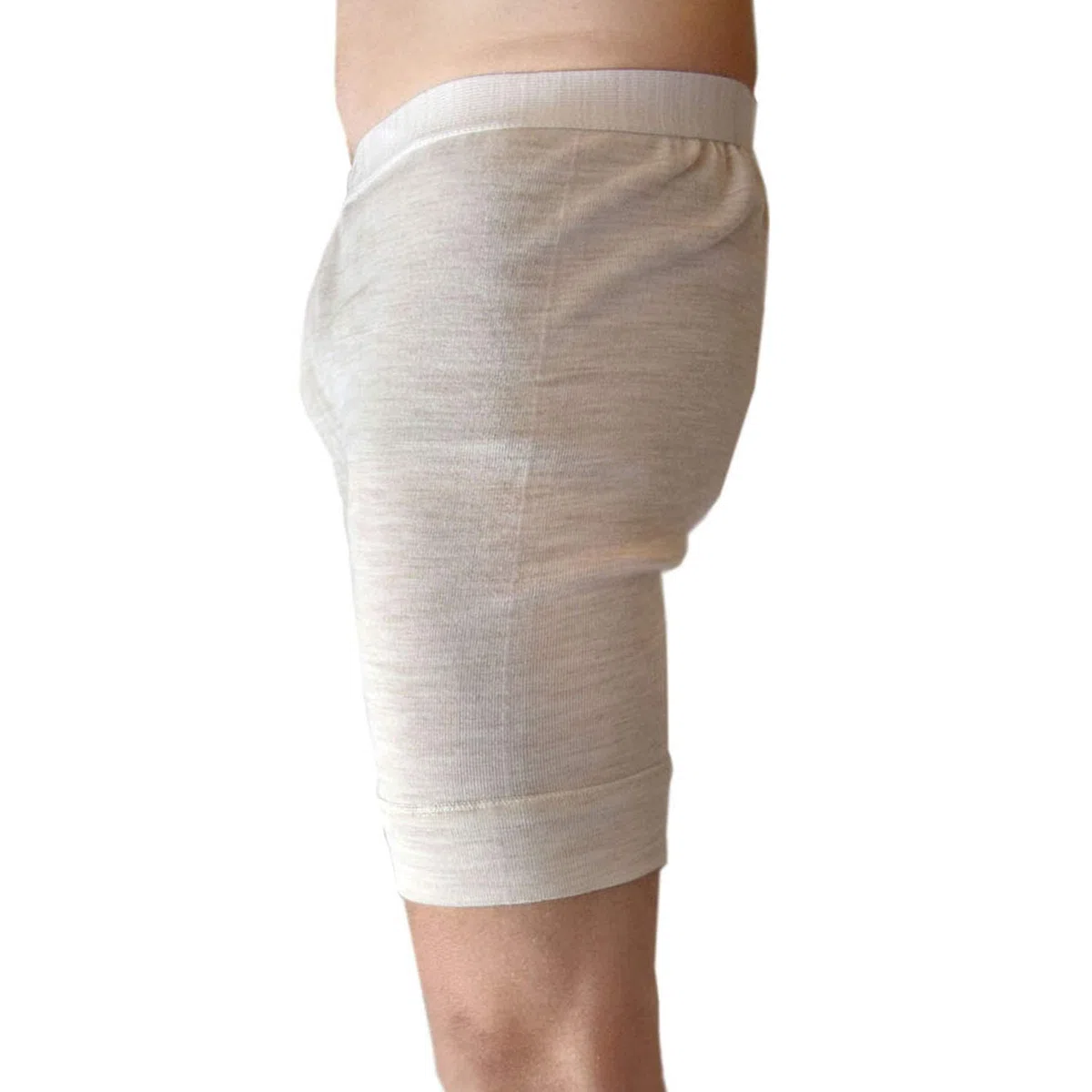 Mutanda a Gamba Corta Uomo in Lana con Bottone Intimo Invernale Funzionali Sottopantaloni Termici