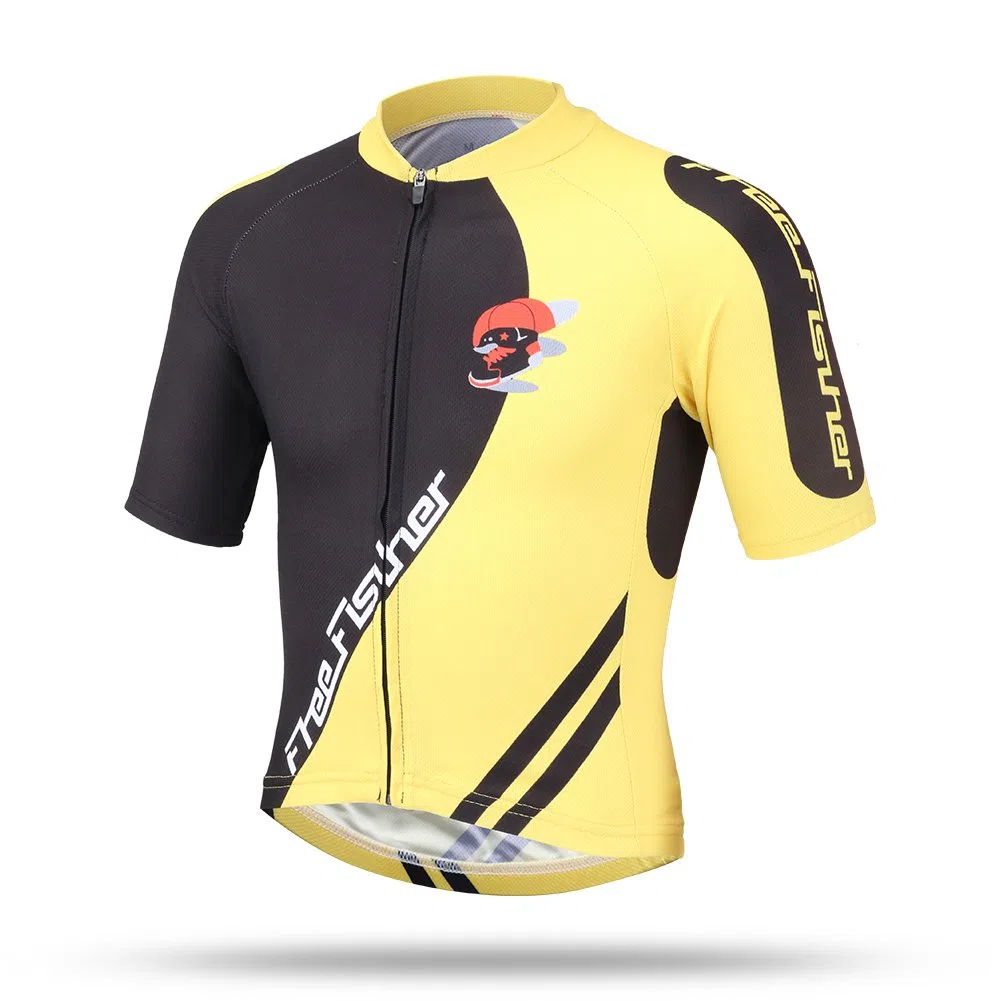 Set di Maglia Ciclismo per Bambino (Maglia Bici a Manica Corta + Pantaloncini con Imbottitura)