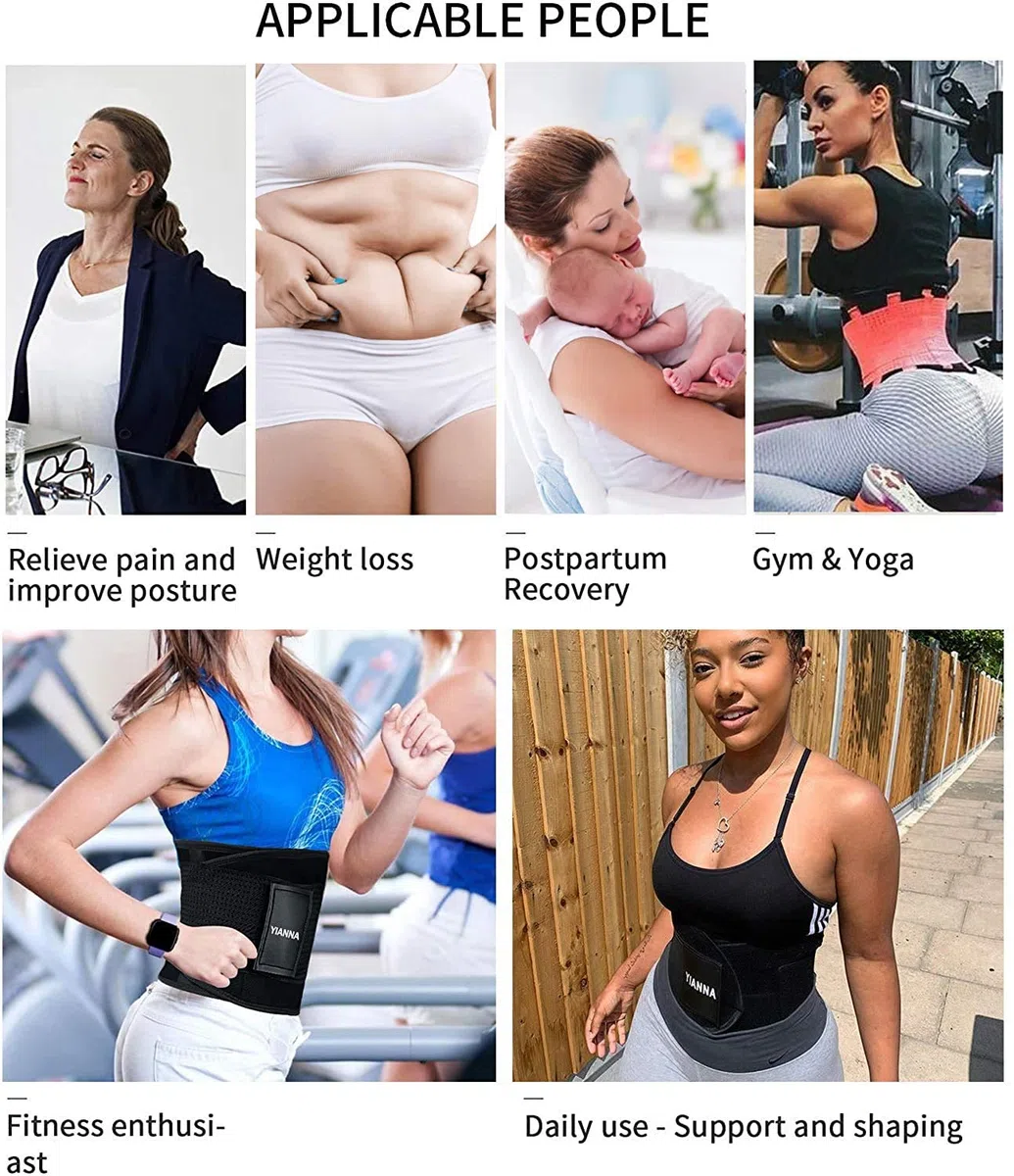 YIANNA Donna Fascia Addominale Dimagrante Corsetto Regolabile Snellente Cintura Pancia Piatta Sport Waist Trainer