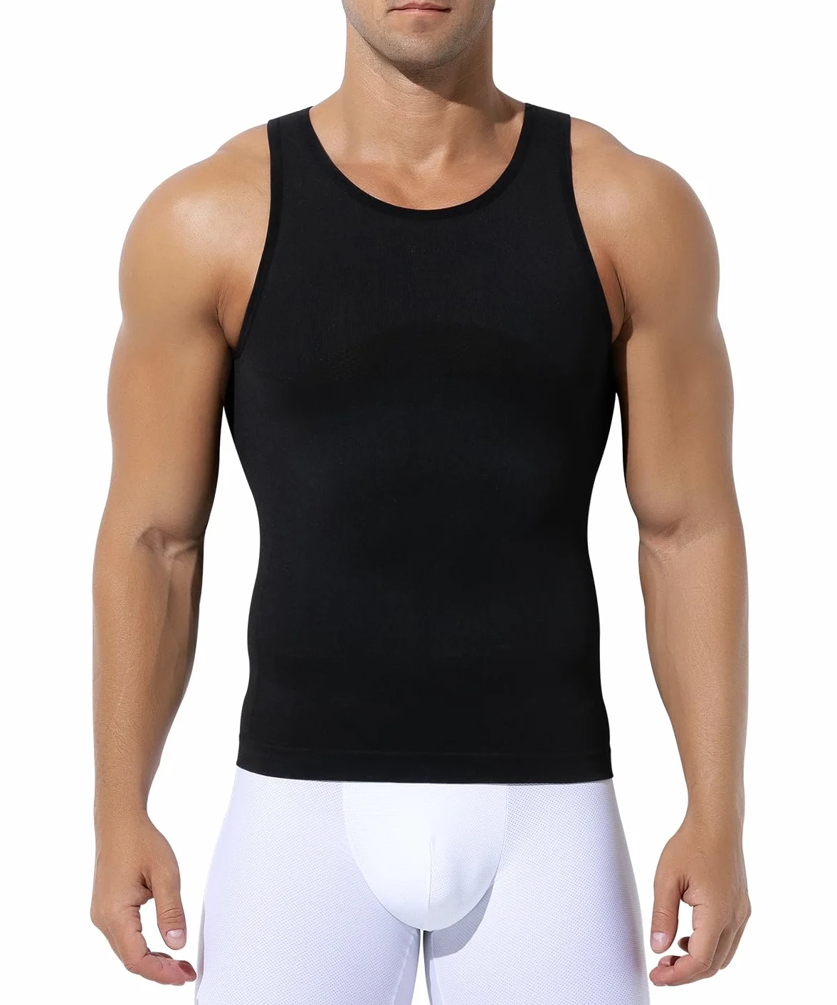 Arjen Kroos 2 Pezzi Canotta Compressione Uomo - Pancera Contenitiva Uomo Livello 4 - Maglia Compressione - Canottiera Contenitiva Snellente per Addominali Piatti