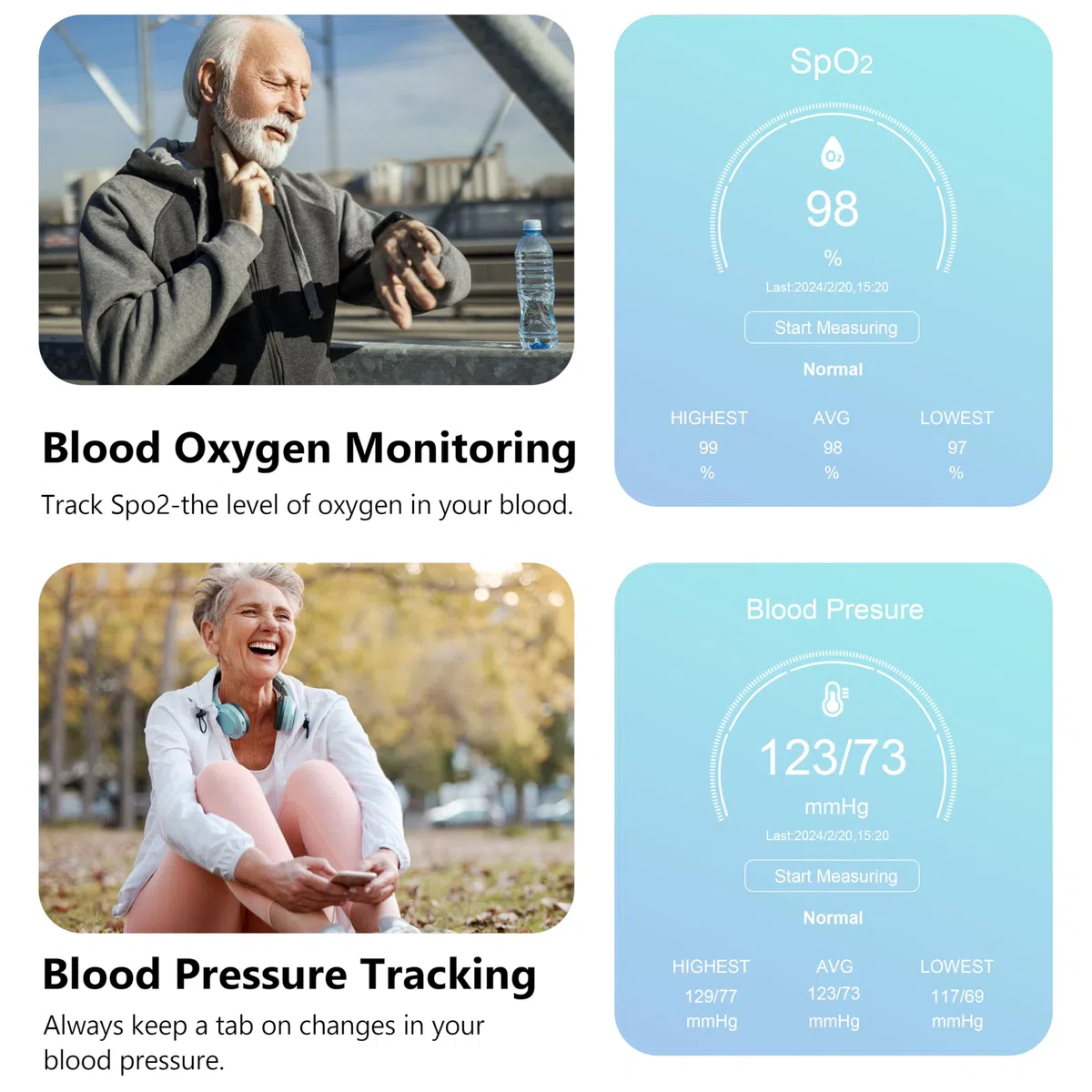 Smartwatch Uomo Donna,2.01" Fitness Orologio Effettua/Rispondi alle Chiamate,Monitoraggio SpO2/Sonno/Frequenza Cardiaca 100+ modalità Sportive Pedometro
