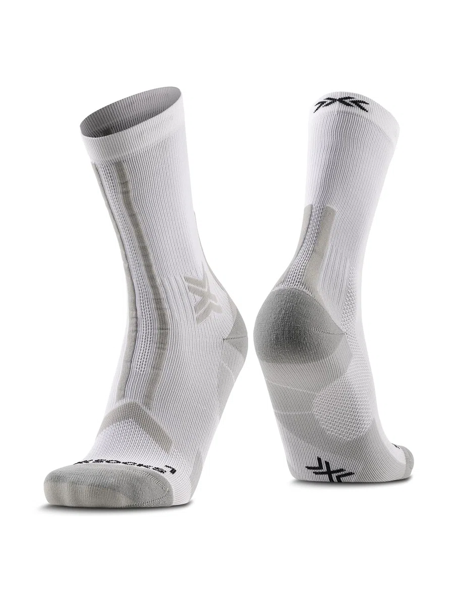 X-Socks Trailrun Discover Crew Calzini - Traspirante & Protettivi per Trail Running - Protezione Tendine d'Achille & Ristoro, Canale di Aerazione - Blu/Nero, 45 - Nero/Charcoal, 35-38