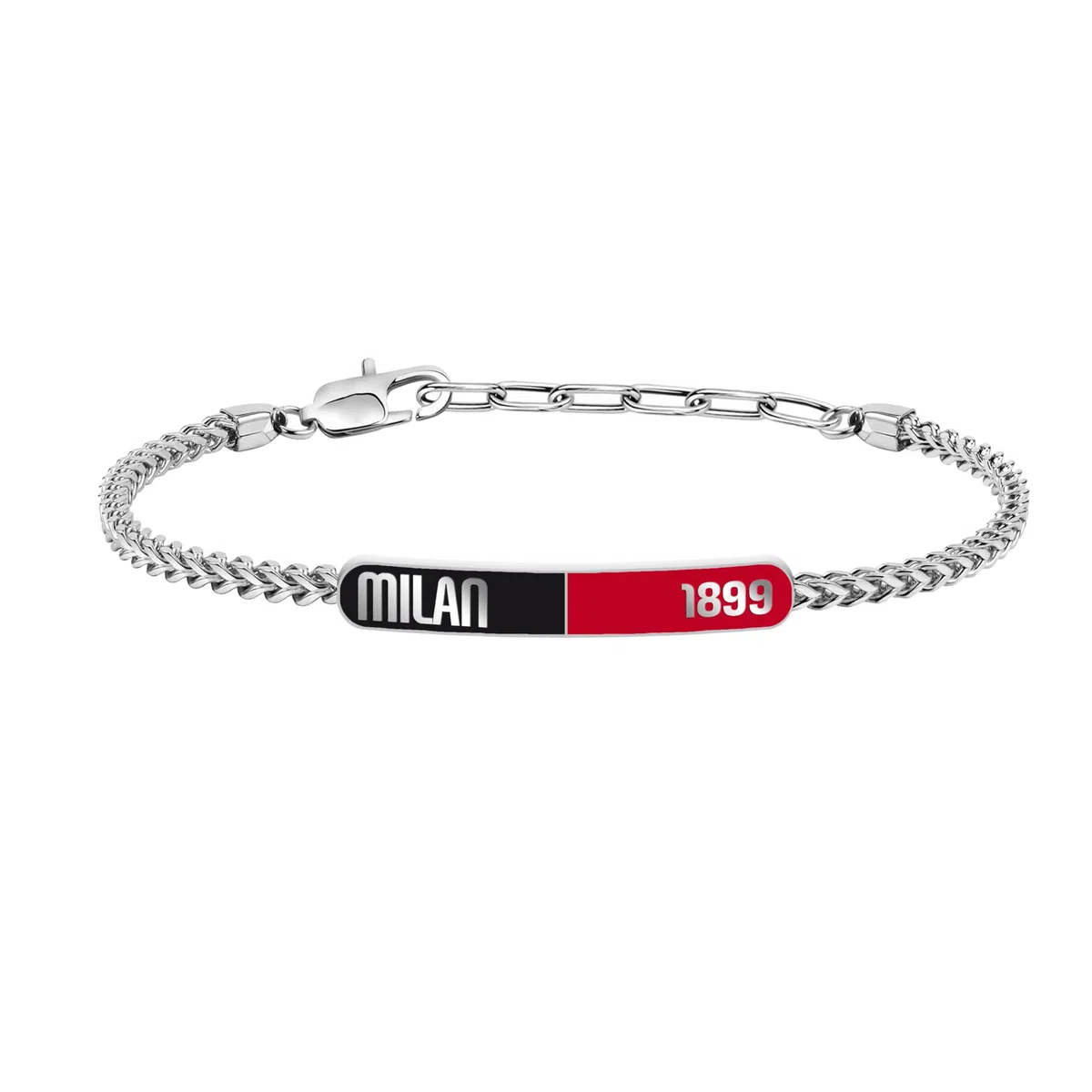 Clondo Bracciale Uomo Donna Milan in Acciaio – Collezione Ufficiale Calcio – Accessorio Elegante e Sportivo con Logo – Idea Regalo per Tifosi – Vari Modelli Disponibili