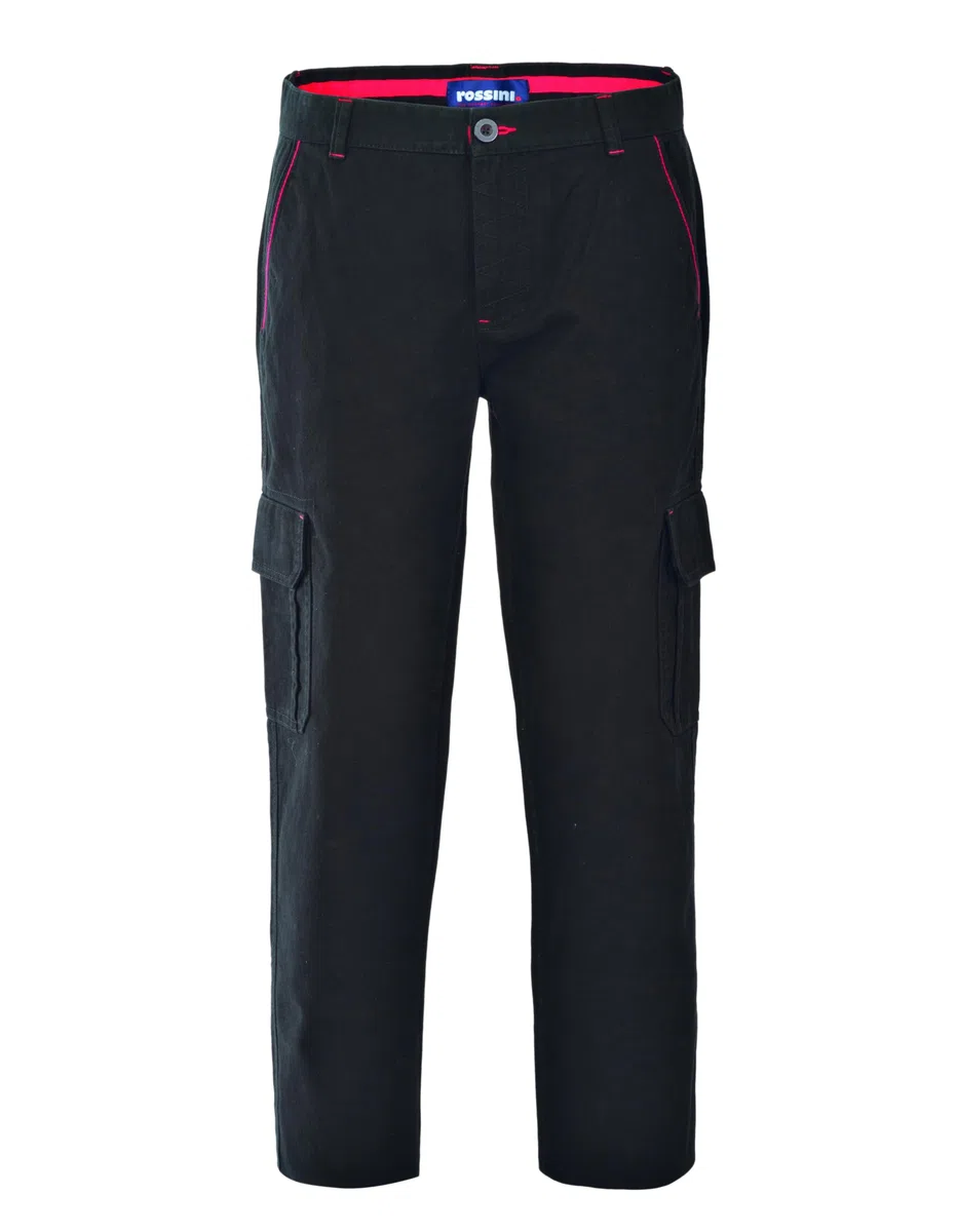 Rossini - A85020 - Adelaide Pantalone da Lavoro, 100% Cotone Twill, Elastico ai Fianchi, Chiusura con Cerniera e Bottone