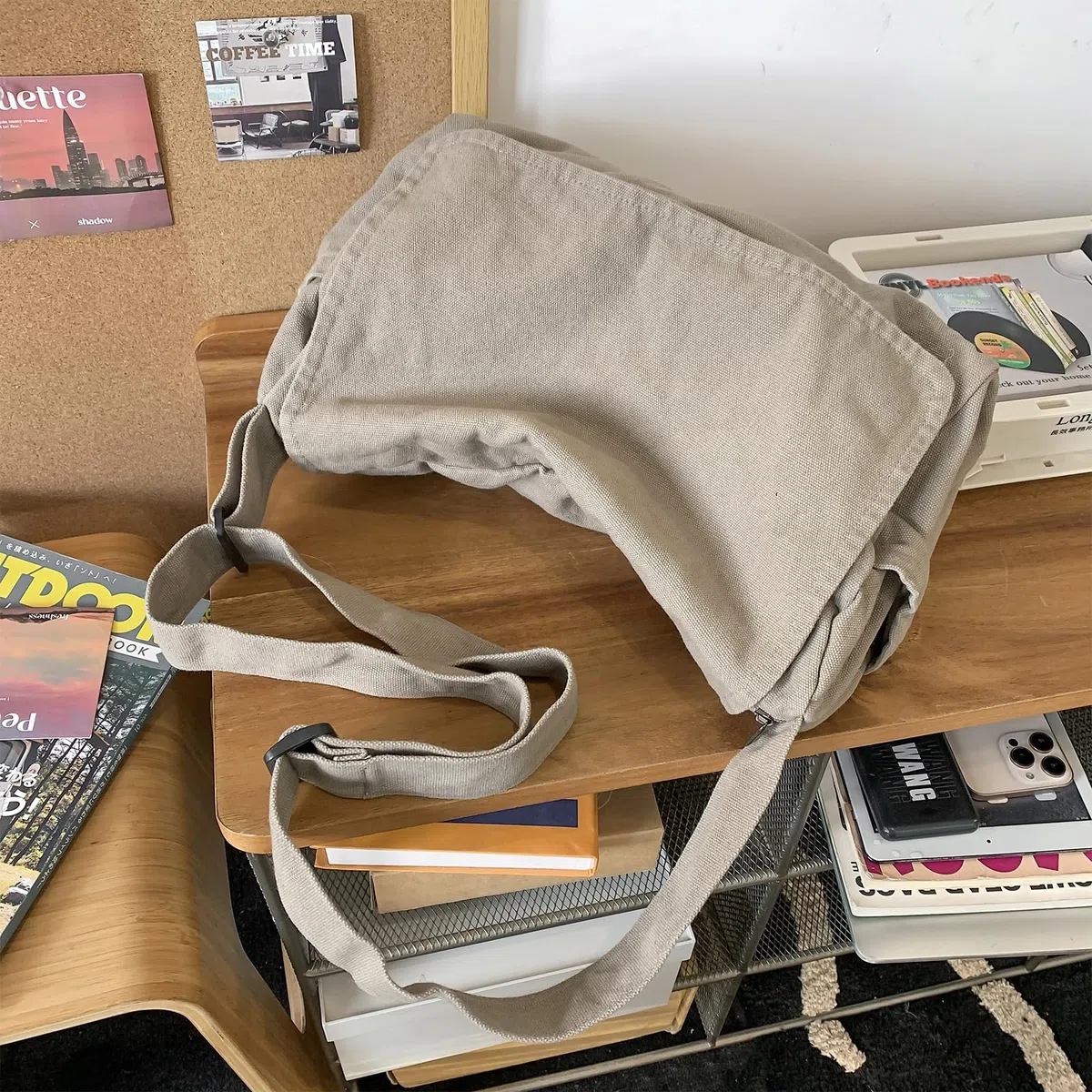 X SIM FITNESSX Borsa a tracolla unisex in tela, da donna, in tessuto Oxford, per uso quotidiano, ufficio e viaggi