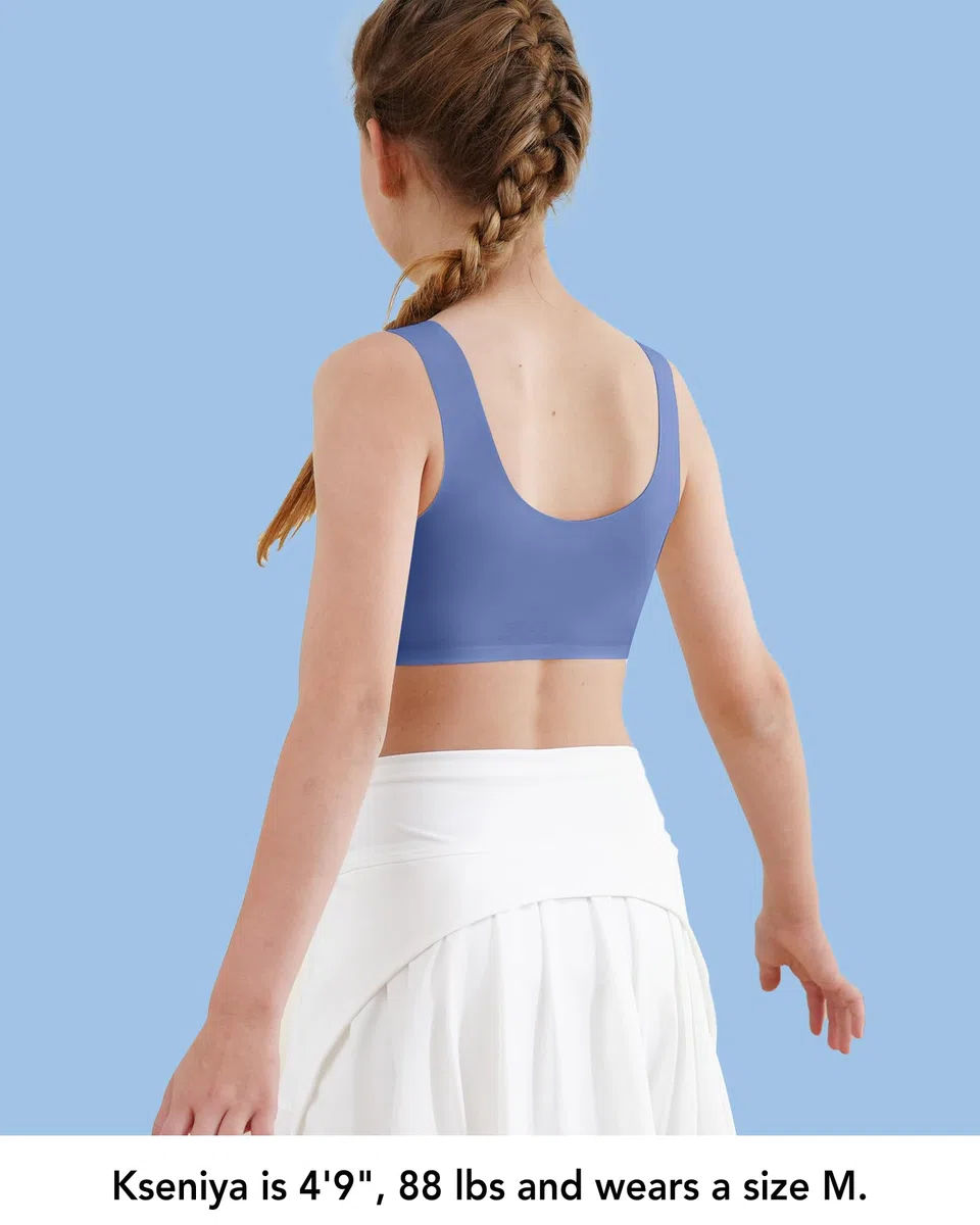 SALIA Girl Reggiseni Allenamento per Ragazze dai 10 ai 16 Anni Reggiseno Sportivo Senza Cuciture con Schiume Rimovibili, Daily