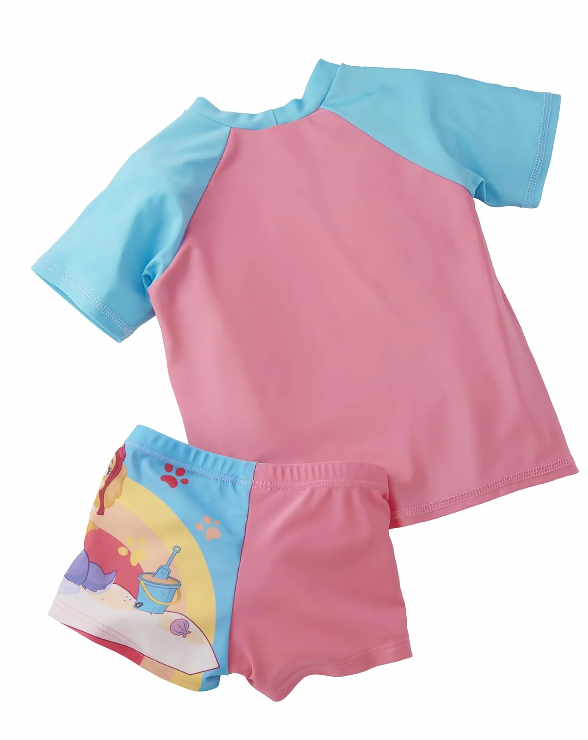Paw Patrol - Set da nuoto UV per ragazze – Costume da bagno per bambini con top e pantaloni, 2 pezzi, rosa