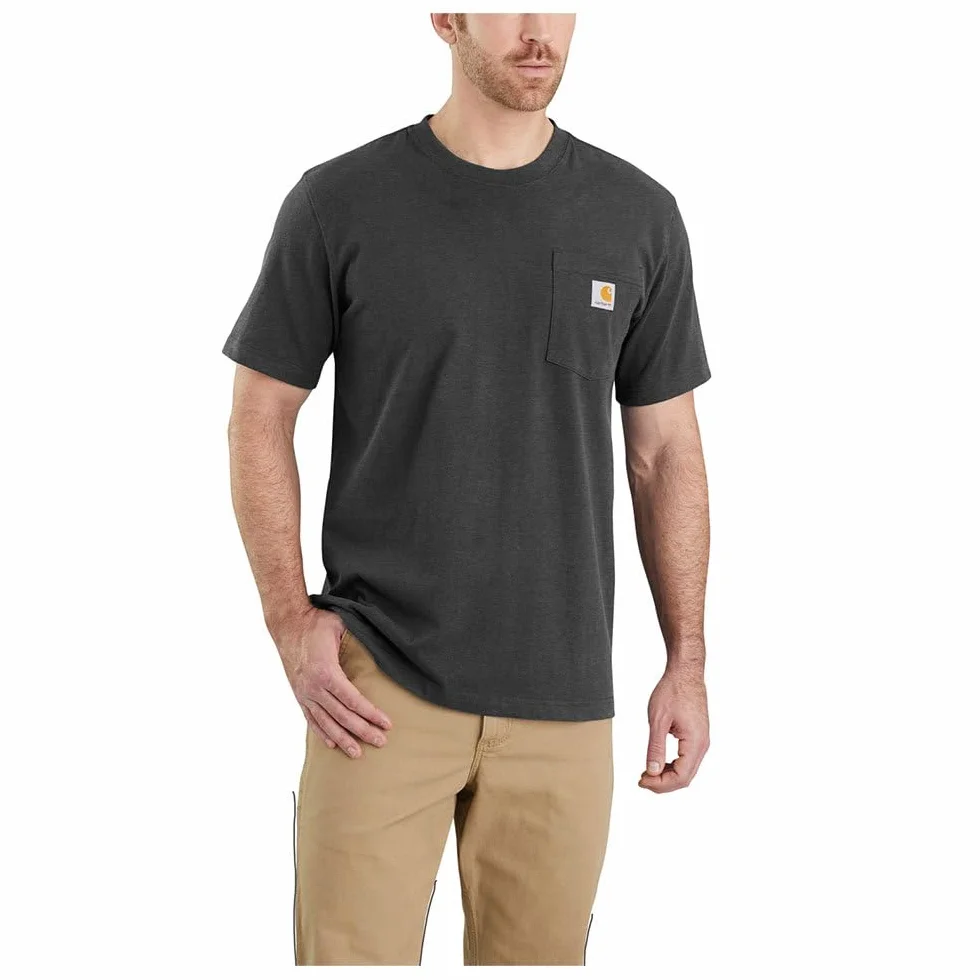 Carhartt Relaxed Fit Heavyweight Short-Sleeve K87 Pocket T-Shirt Maglietta da Lavoro Utility Uomo (Pacco da 1)