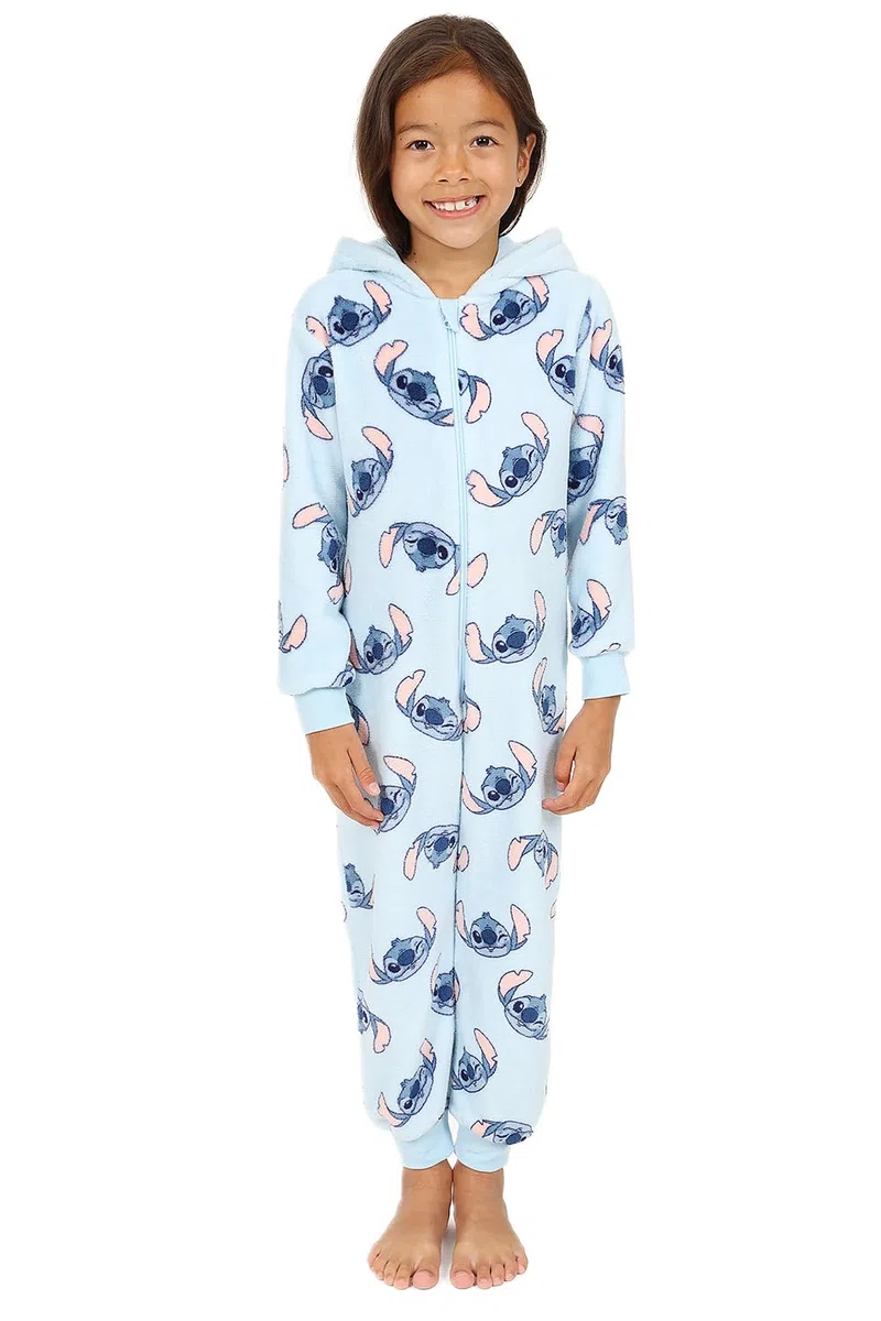 Disney Tutina per bambini in pile blu, motivo: Lilo e Stitch
