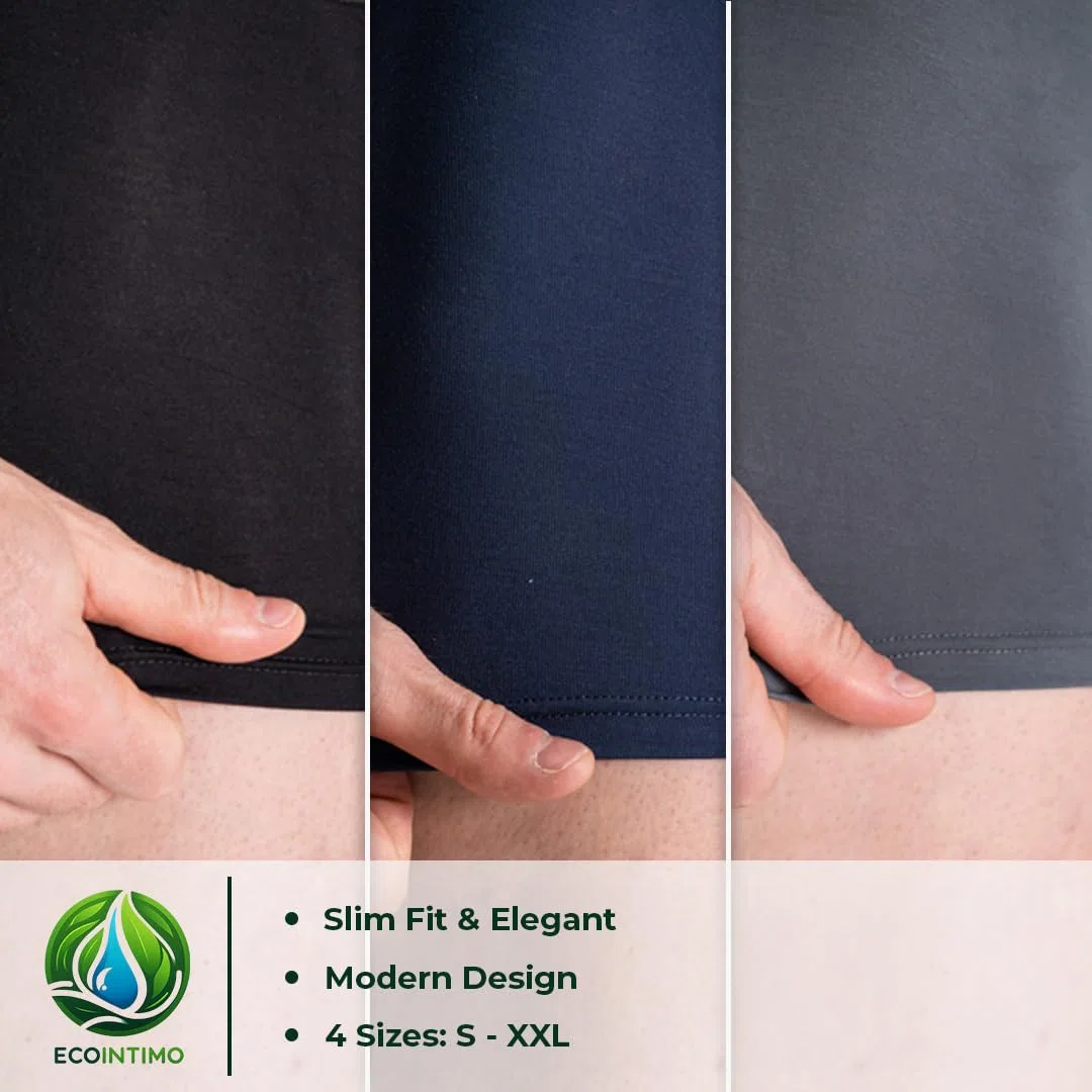 Boxer Uomo [Pack da 3] | 93% Fibra di bambù, 7% Elastan, Traspiranti, Morbidi e sagomati, Ideali Come Intimo Quotidiano e Sportivo