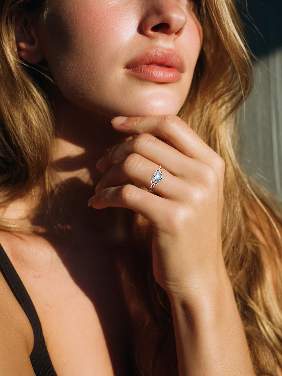 ChicSilver Anelli Donna Argento 925 Regolabili, Anello Donna Regolabile con 12 Mesi Pietra Portafortuna, Fedina Argento 925 Cuore Ragazza Fidanzamento Confezione Regalo