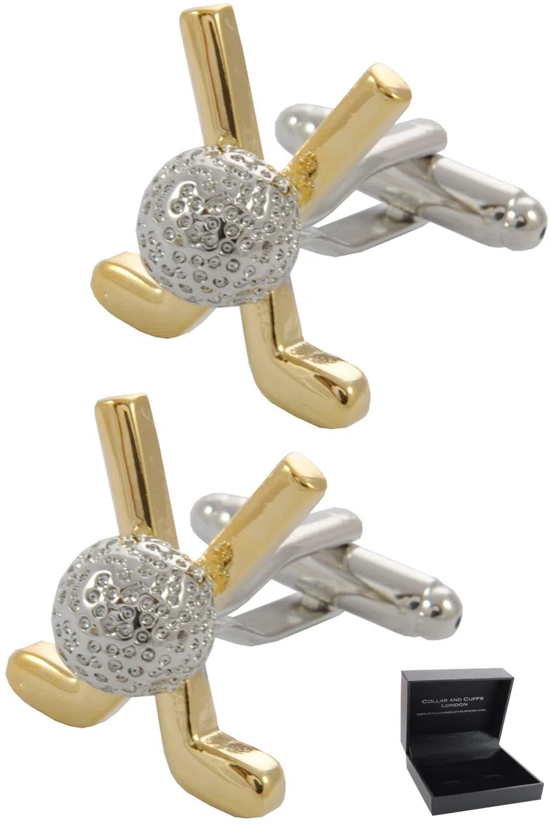 COLLAR AND CUFFS LONDON - Premium Cufflinks with Gift Box - Designer Cufflinks for Men - Solid Brass - Individual Sports - Single Personal Sport