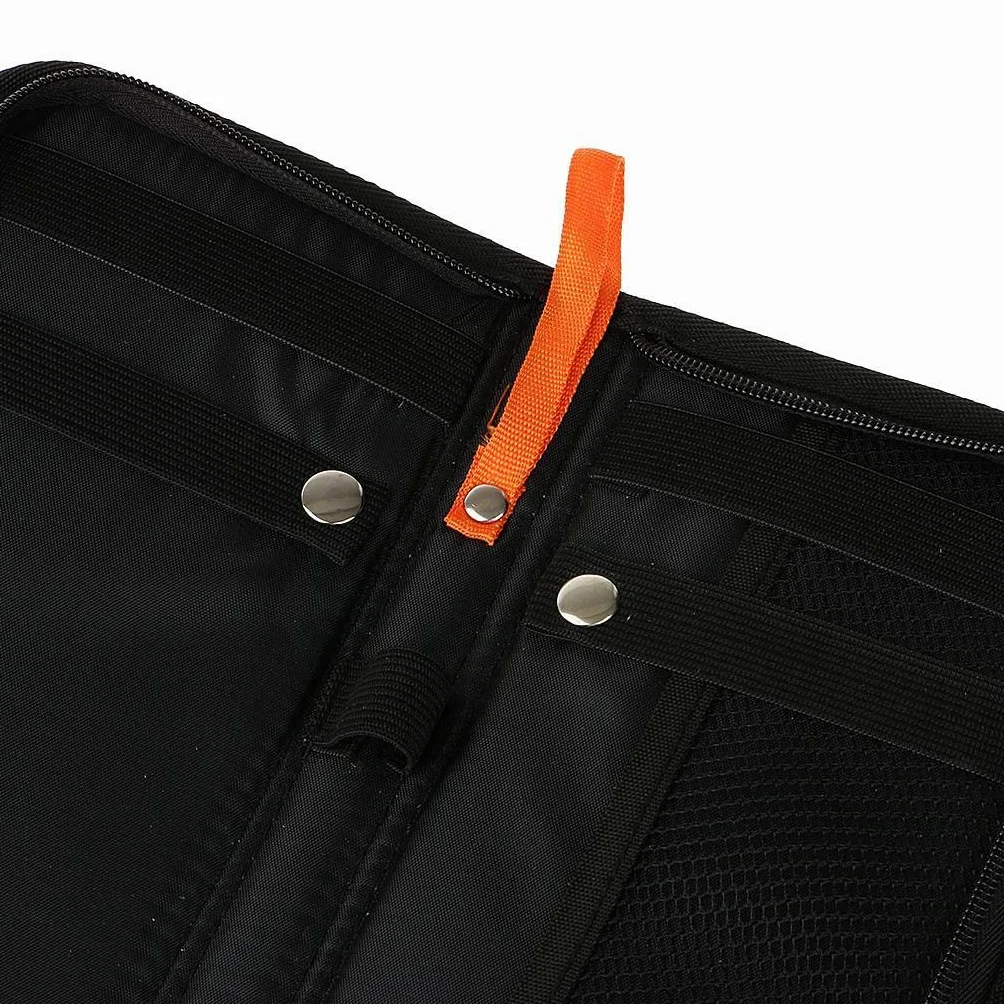 Porta-cravatte da viaggio da uomo, organizer per cravatte, bagagli, grigio nero, 42 x 13 x 2,5 cm, Nero, 42 x 13 x 2,5 cm, 42X13X2.5 cm
