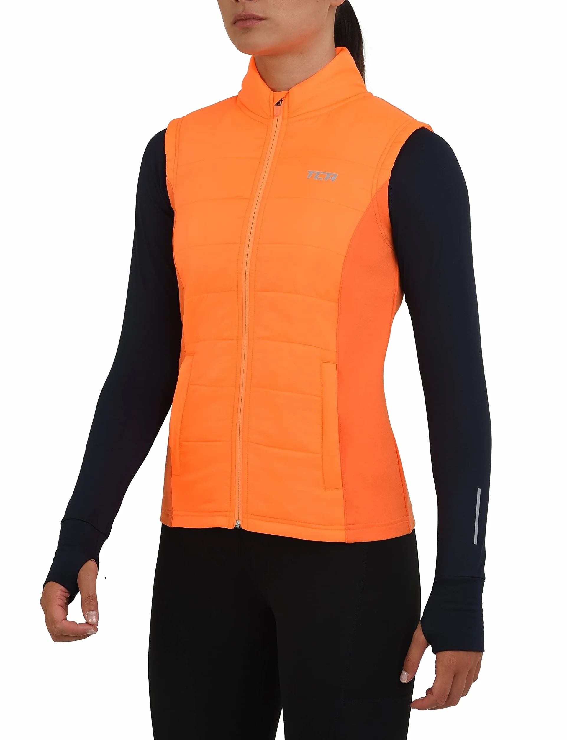 TCA Excel Runner Gilet da Corsa da Donna e Bambina Sportivo con Tasche Zip