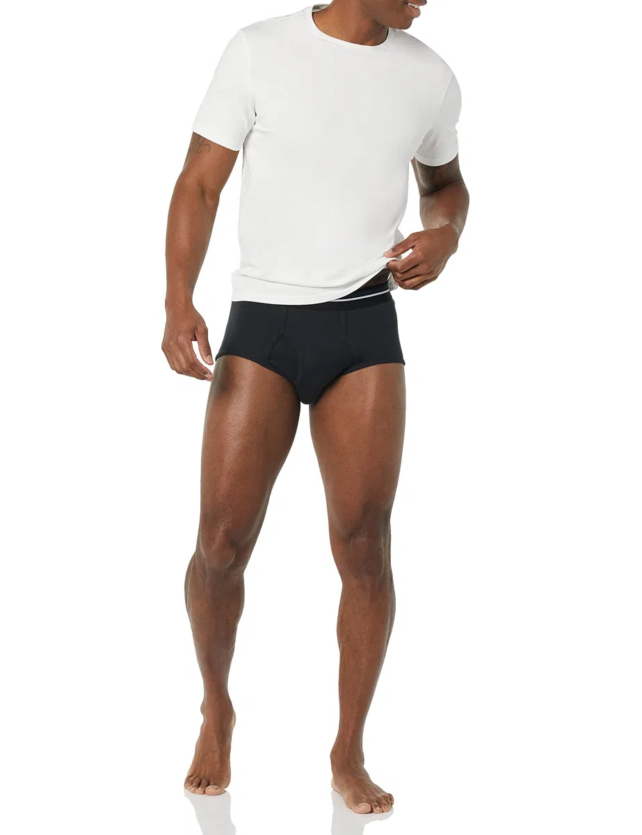 Amazon Essentials Slip Intimo in Cotone Traspirante Senza Etichetta Uomo, Confezioni Multiple