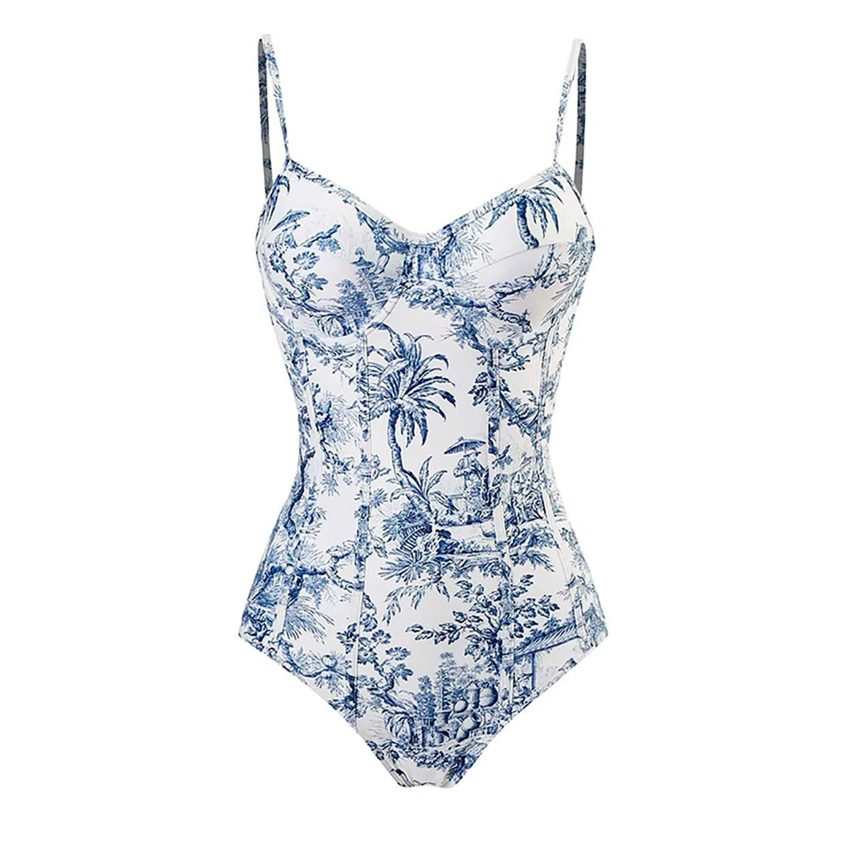 Costume da bagno intero da donna, costume da bagno con controllo della pancia, costume da bagno da donna con stampa vintage monokini costumi da bagno set con copertura
