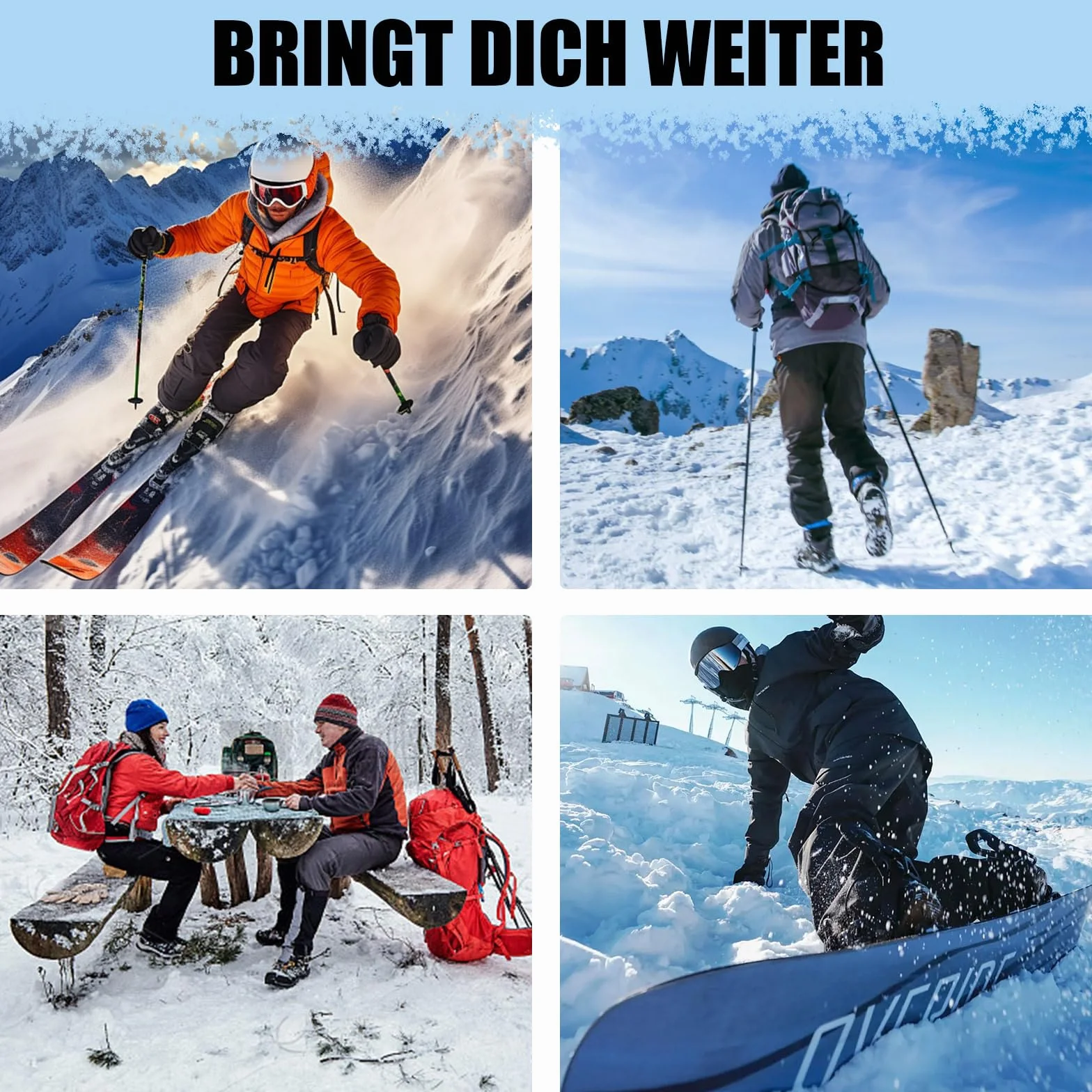 2 Paia Calze da Sci Uomo Donna Lana Merino Invernali, Spesse Termiche Traspiranti, Isolamento Termico Spugna Integrale, Outdoor Trekking