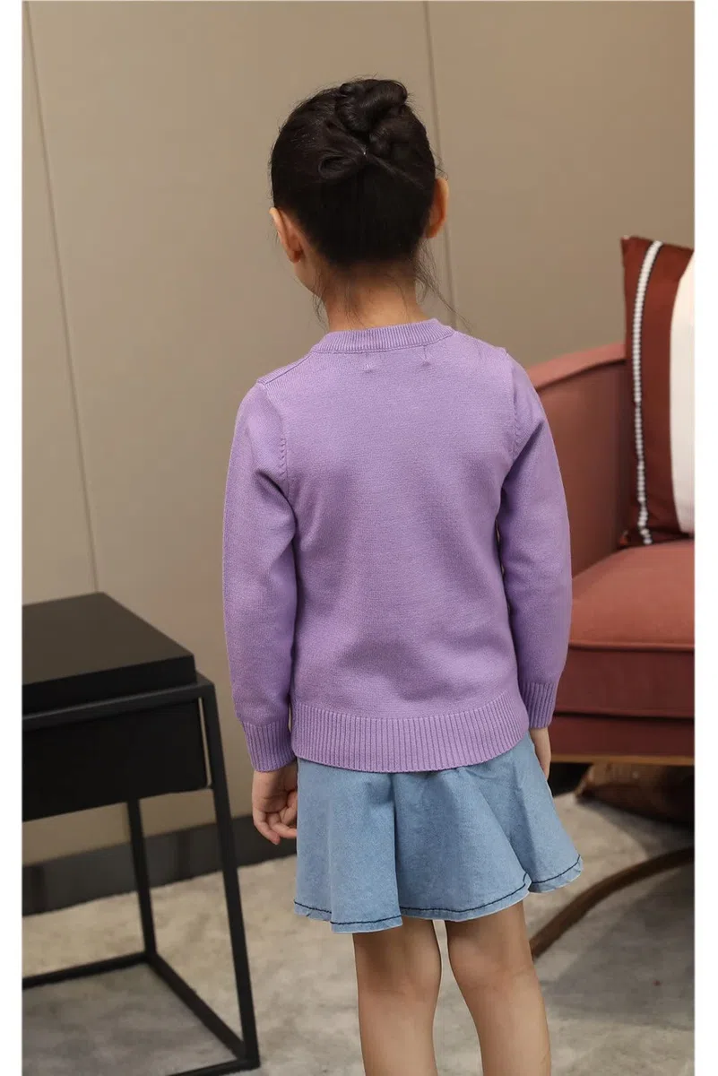 SMILING PINKER Ragazze Cardigan Basic Bambini Cardigan Manica Lunga Scuola Maglieria
