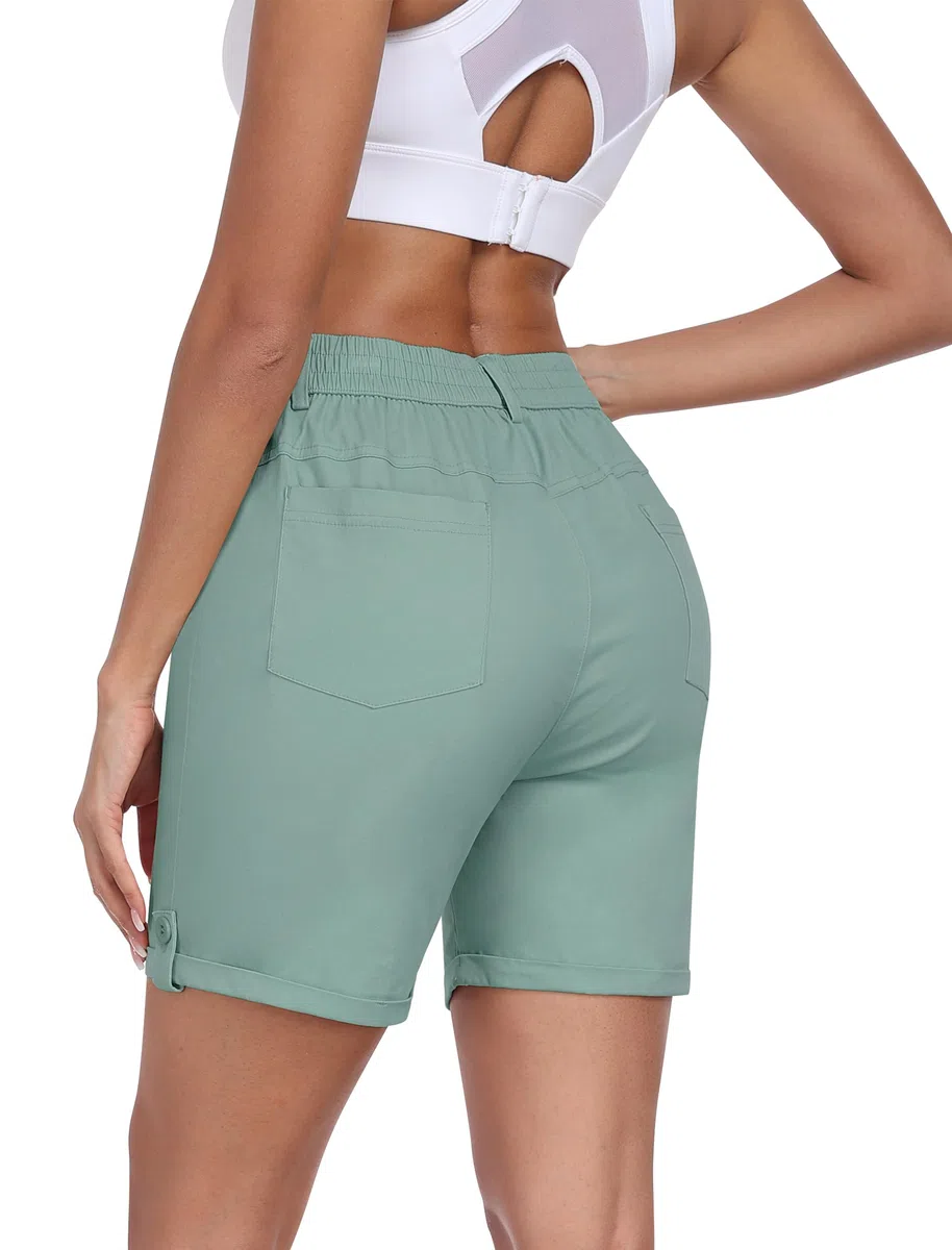 MoFiz Pantaloni Cargo Corti Donna Cotone Bermuda Shorts Pantaloncini Trekking Estivi