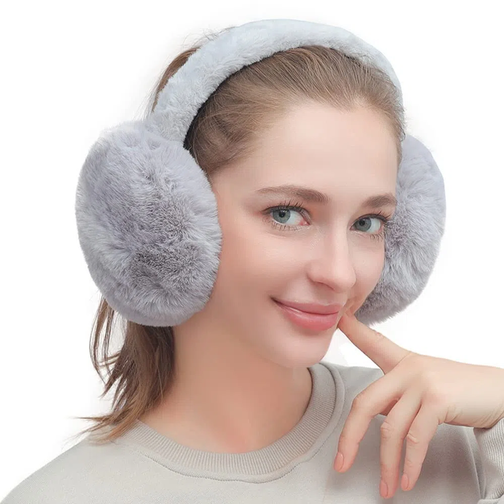 Paraorecchie per Donne Ragazze Caldo Plush Earmuffs Invernali Regolabile Pieghevoli Paraorecchie Morbidi Carino Peluche Copriorecchie Antivento Freddo Scaldaorecchie per Esterno