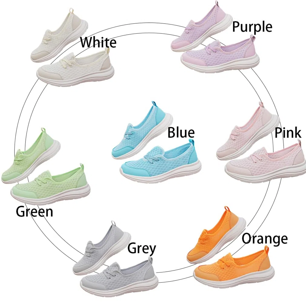 Scarpe Ortopediche Comode con Suola Morbida in Rete, Sneakers Casual Leggere E Traspiranti da Donna, Scarpe Casual Facili da Indossare, Ballerine con Supporto Plantare